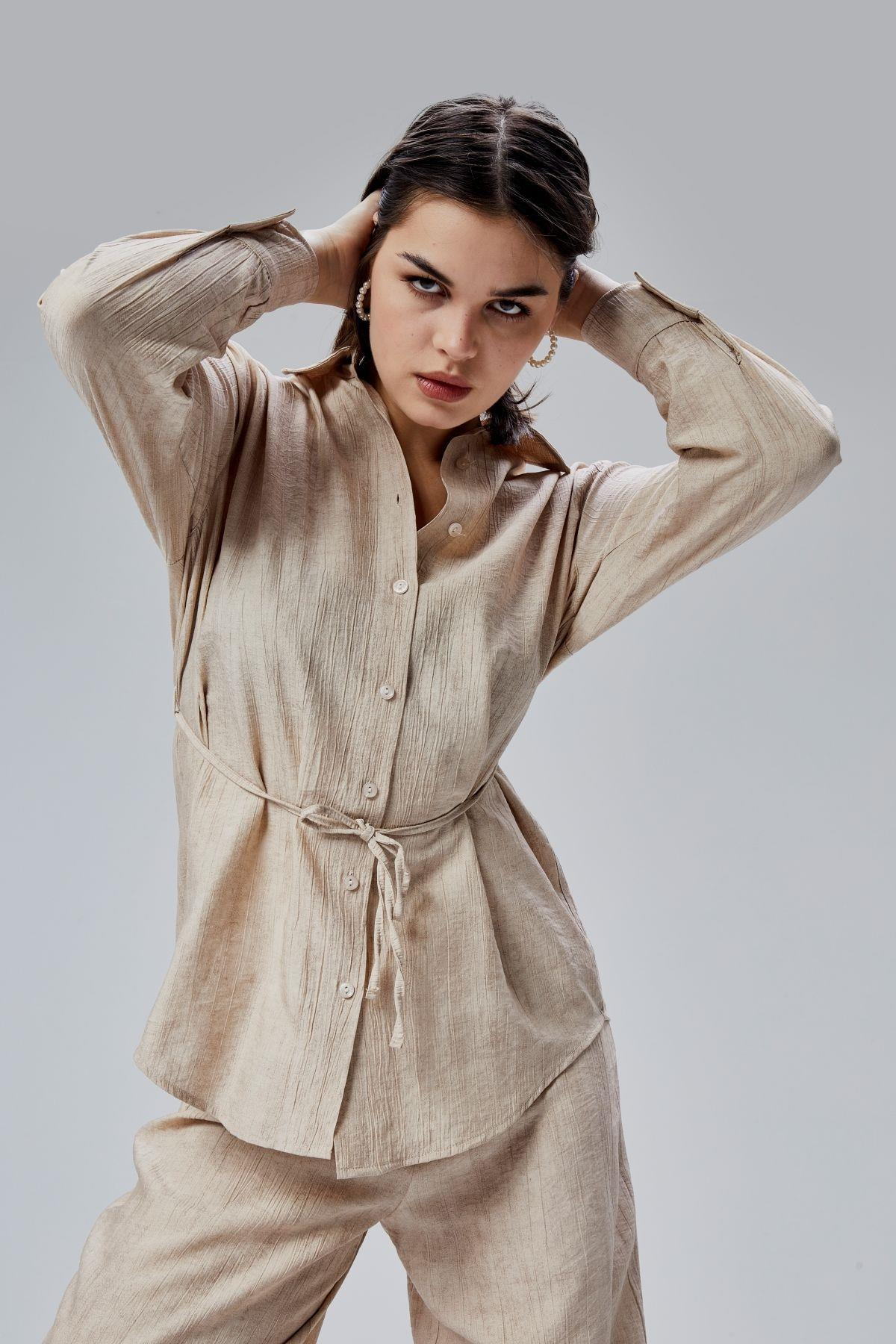 Vizon Regular Batik Gömlek Pantolon Takım