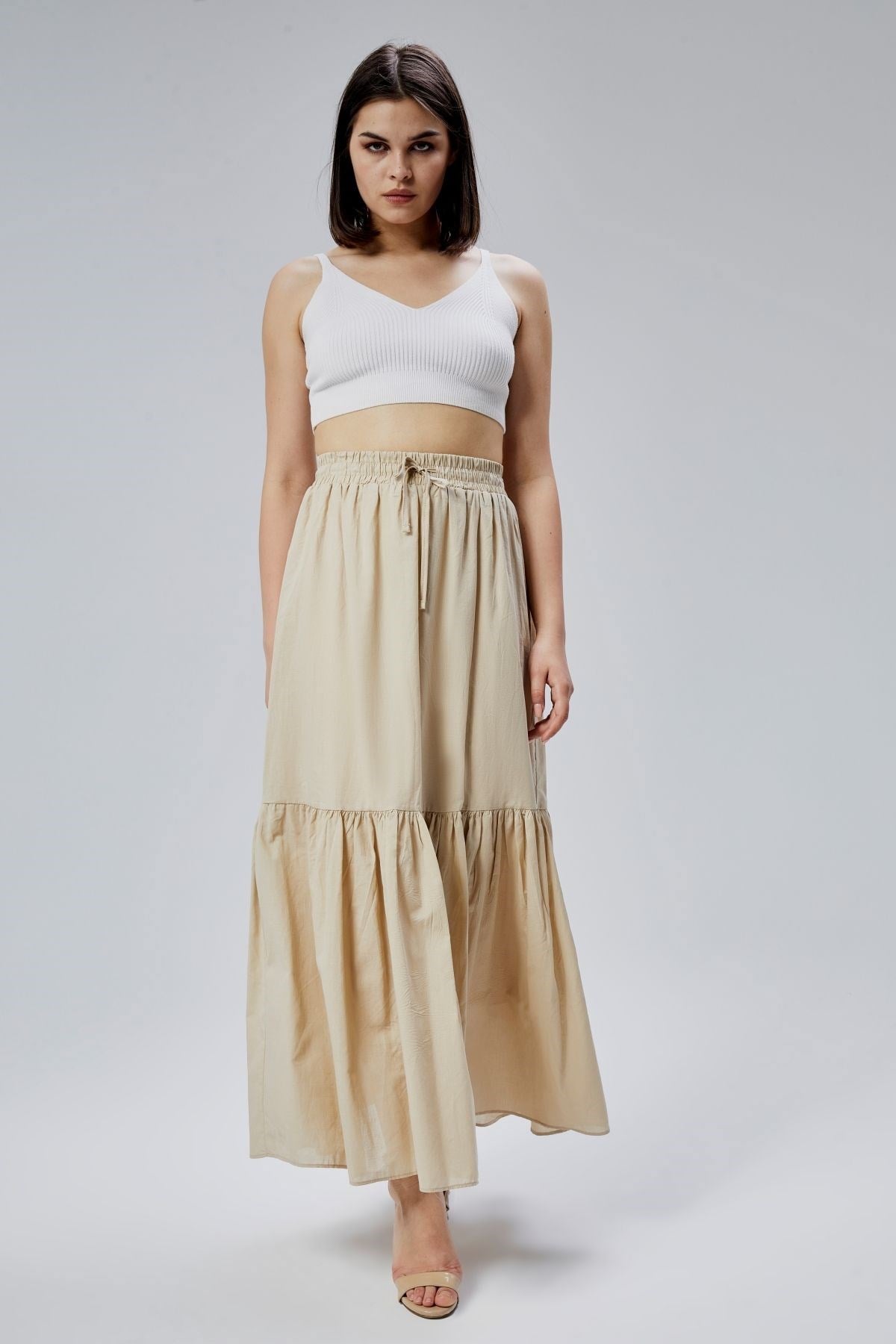 Vizon Regular Pamuklu Vual Etek