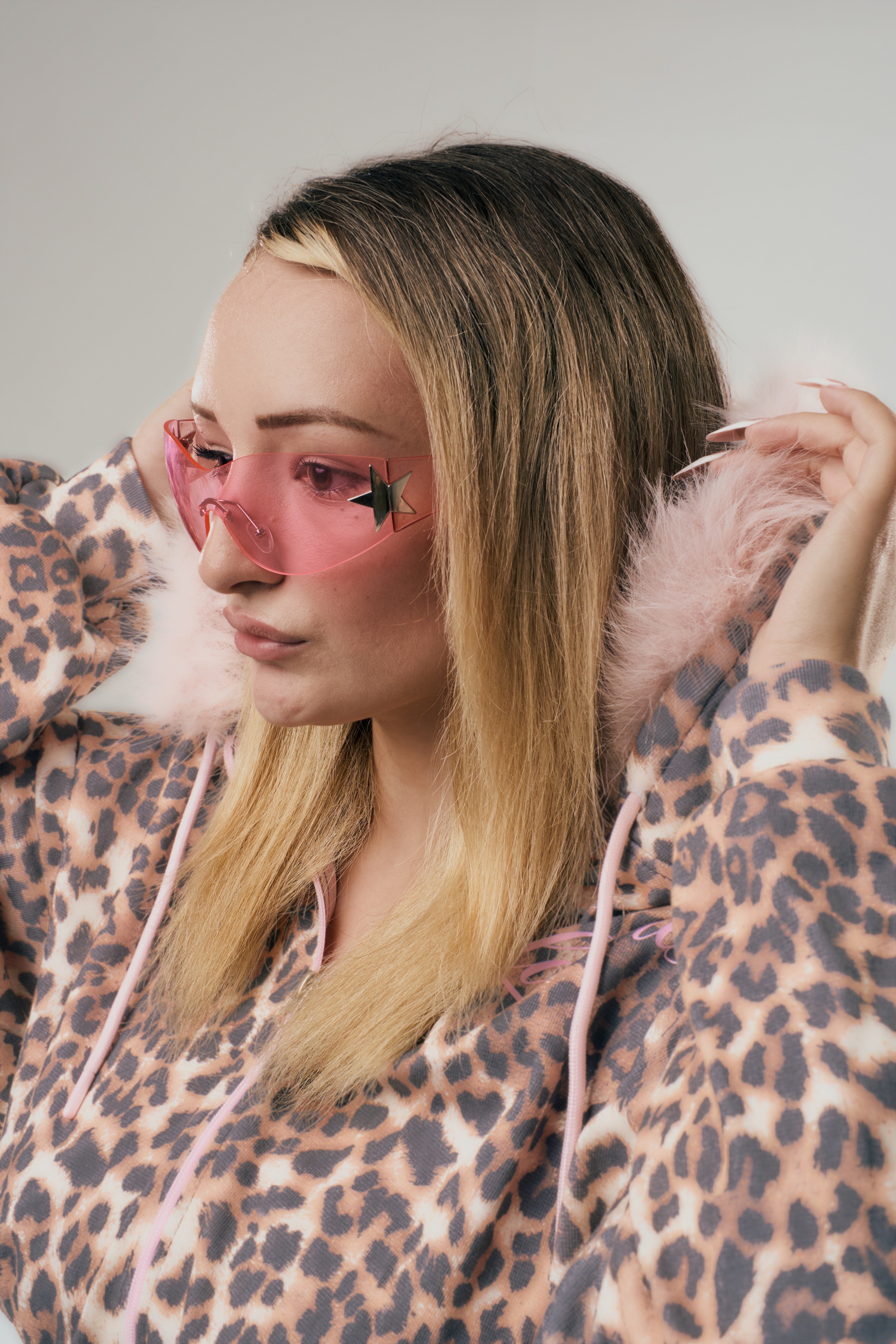 Leopard Diva Kapüşonlu Üst