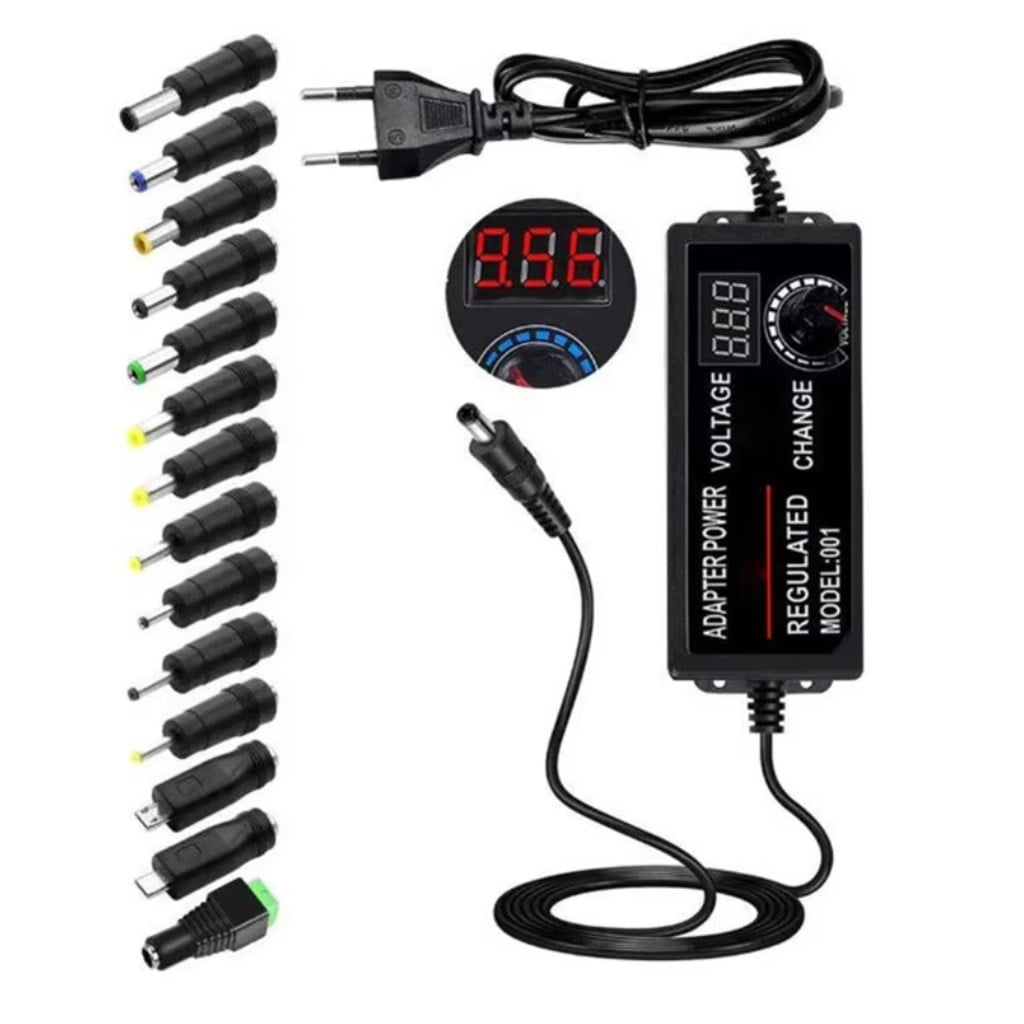 3-24V 72W Ayarlanabilir Dijital Ekranlı Universal Adaptör 14 Uçlu