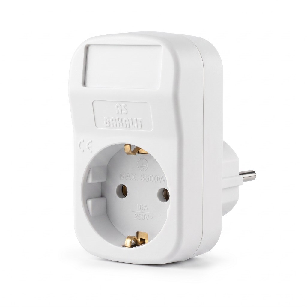 AS PRO Tekli Akım Korumalı Priz 150 Joule 3500W Beyaz