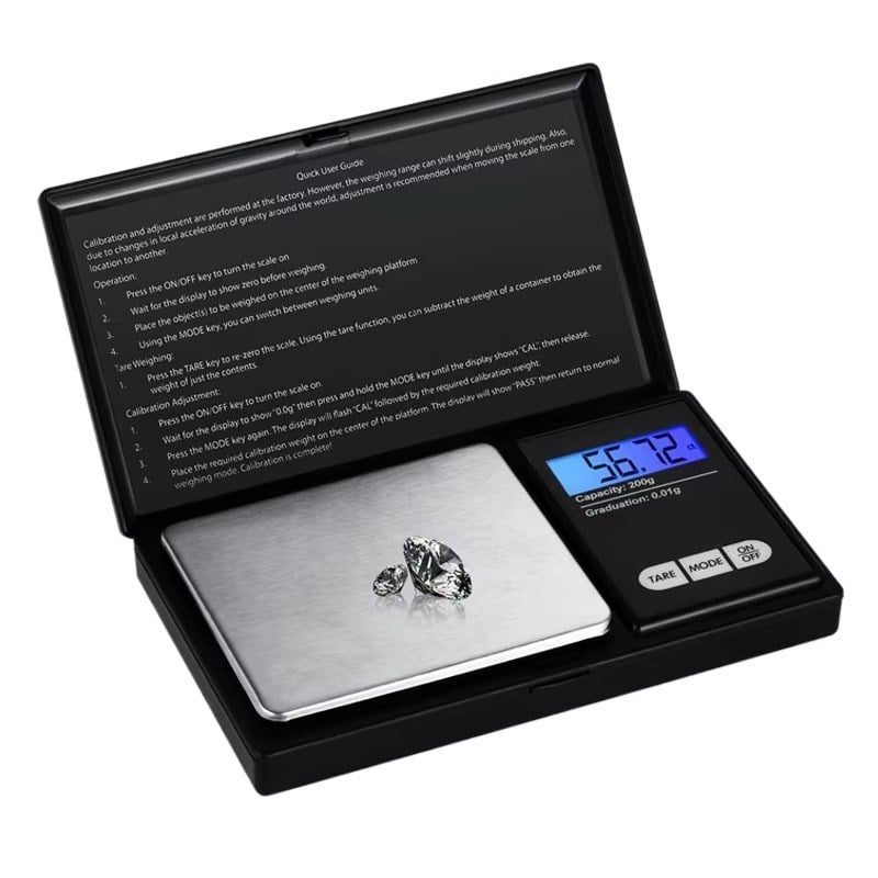 Dijital Hassas Cep Terazisi (LCD Ekranlı, 300gr Kapasiteli, 0.01gr Hassasiyet)