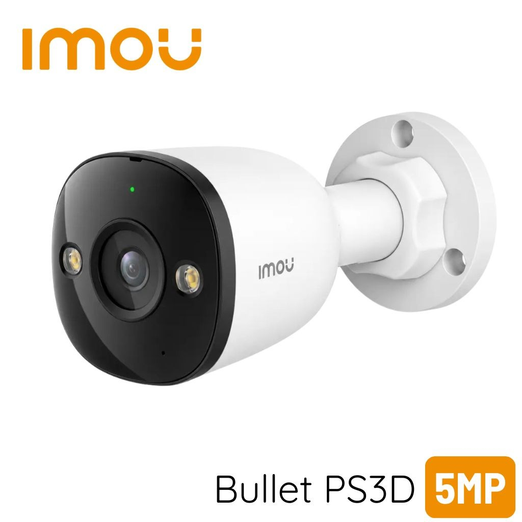 IMOU PS3D 5MP 2.8mm Sesli Smart IR 30M Renkli Bullet IP POE Kamera