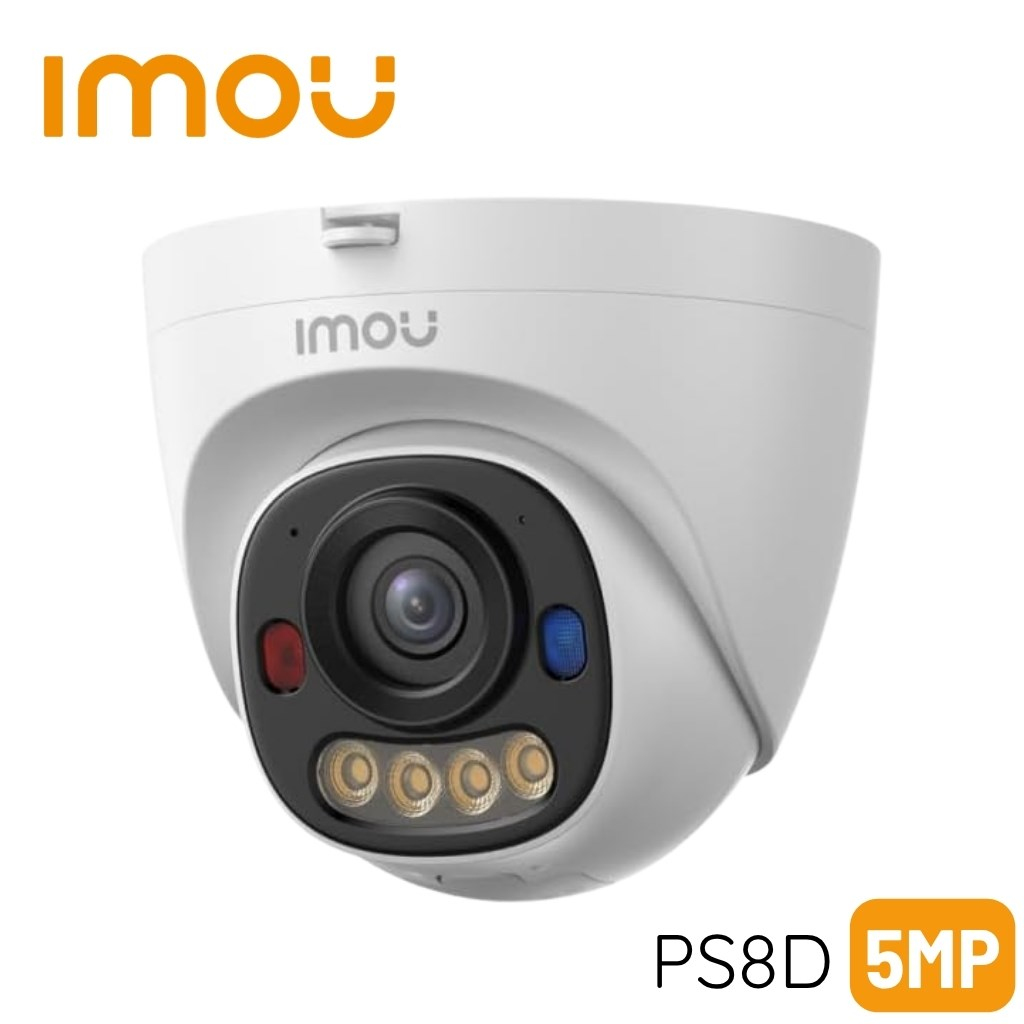 IMOU PS8D 5MP 2.8mm Sesli Smart IR 30M Renkli IP66 Turret IP POE Kamera