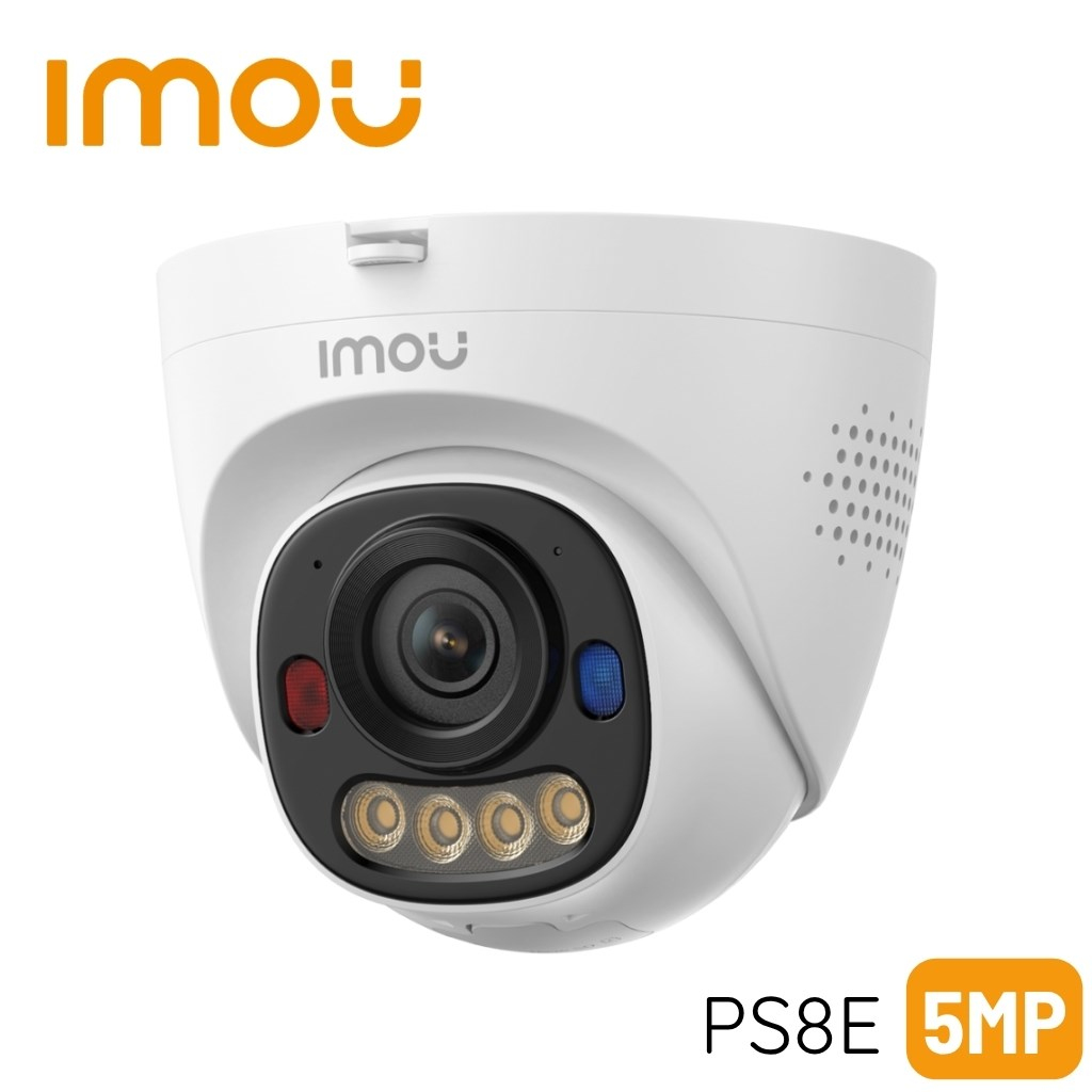 IMOU PS8E 5MP 2.8mm Çift Yönlü Sesli IR 30M Renkli IP66 Turret IP POE Kamera