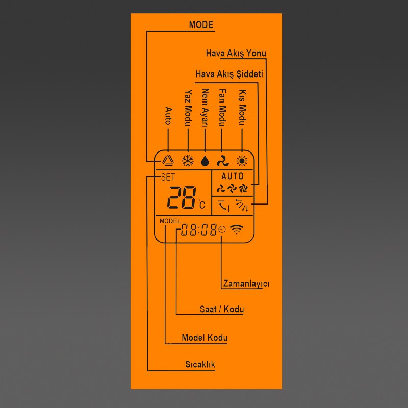 KT9018E 4000 ın 1 Universal Klima Kumandası