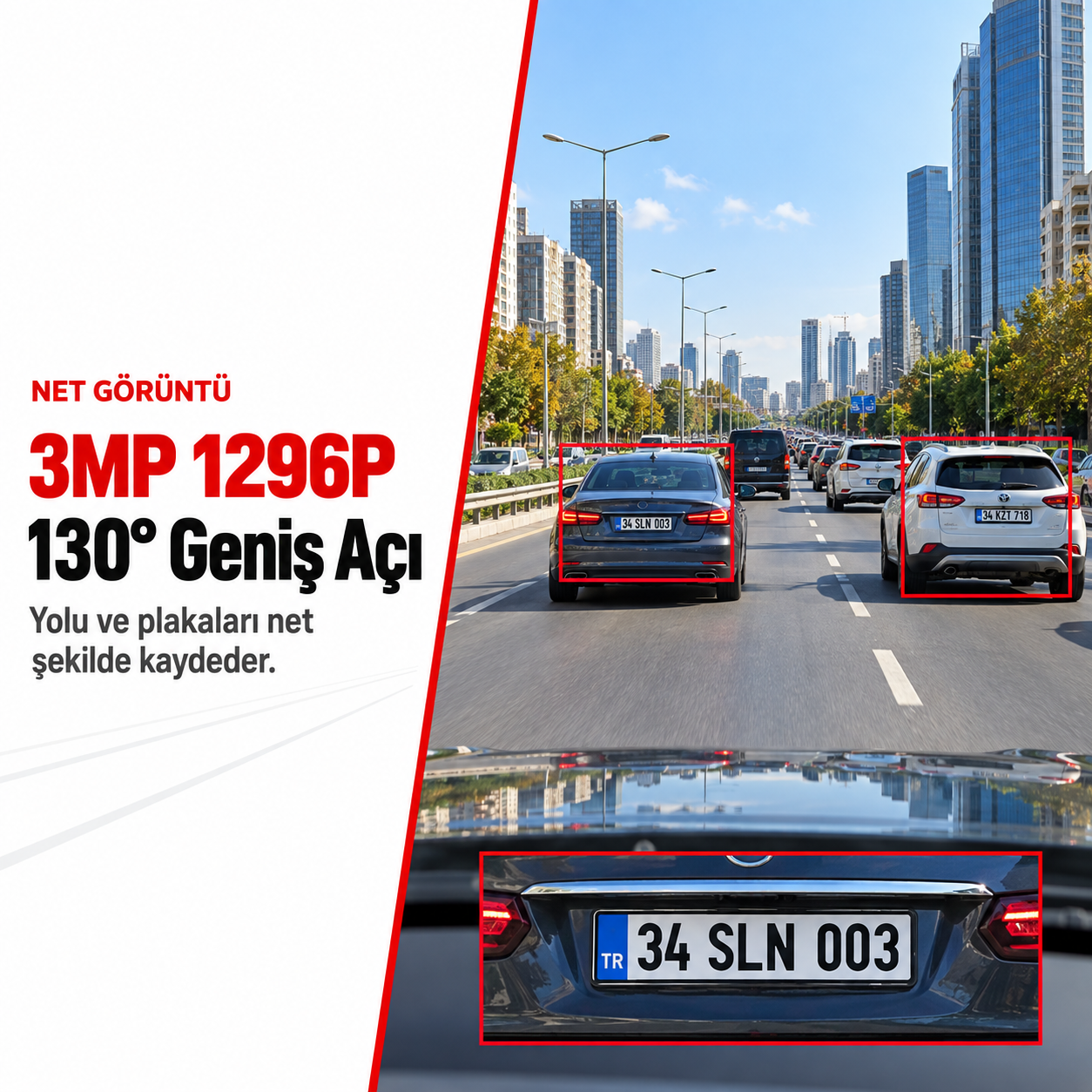 S-Line CC-003 Wi-Fi Araç Kamerası 3MP 1296P Metal Kasa 24 Saat Park Modu