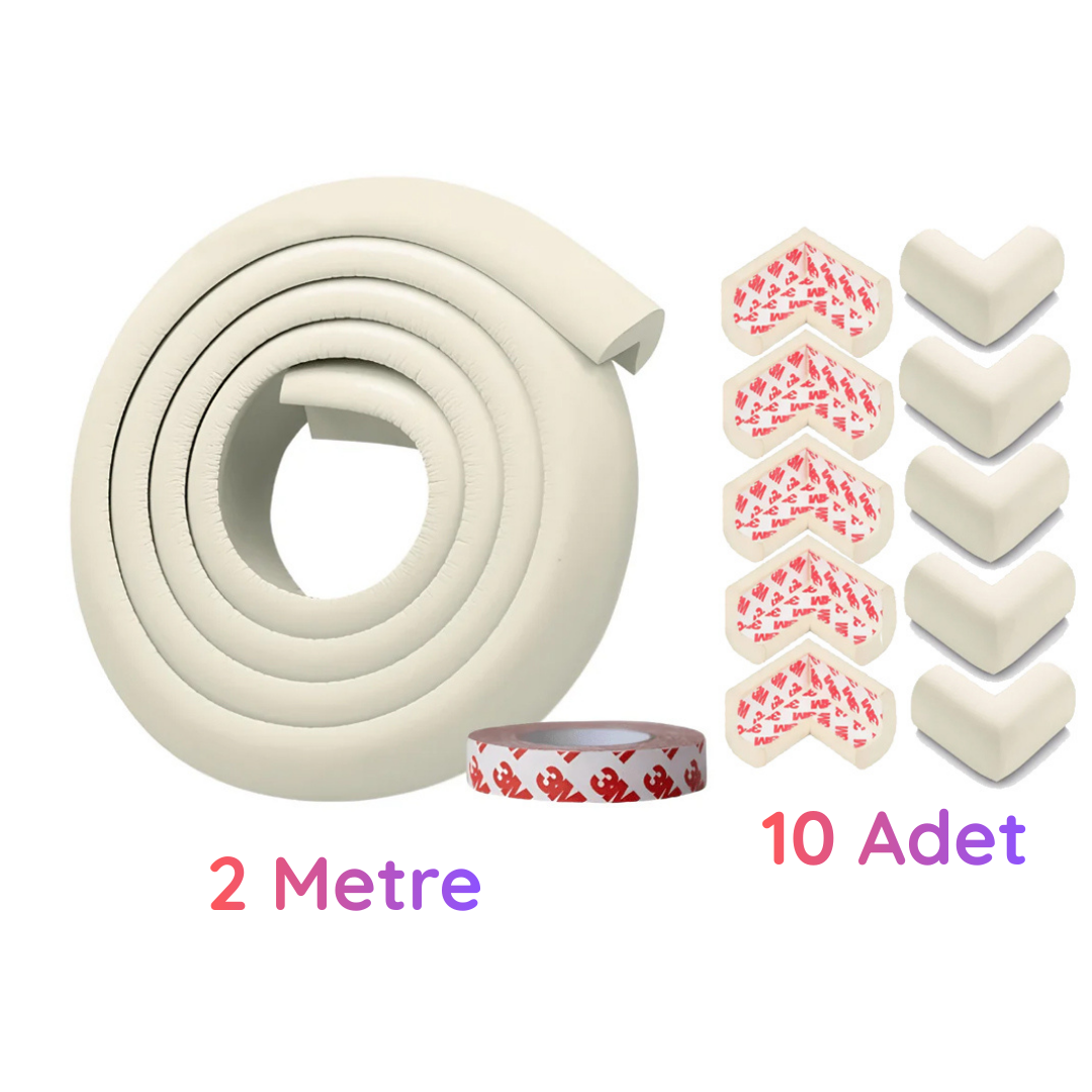 Şerit Bariyer + Köşe Koruma (2metre şerit+10adet köşe bariyer)