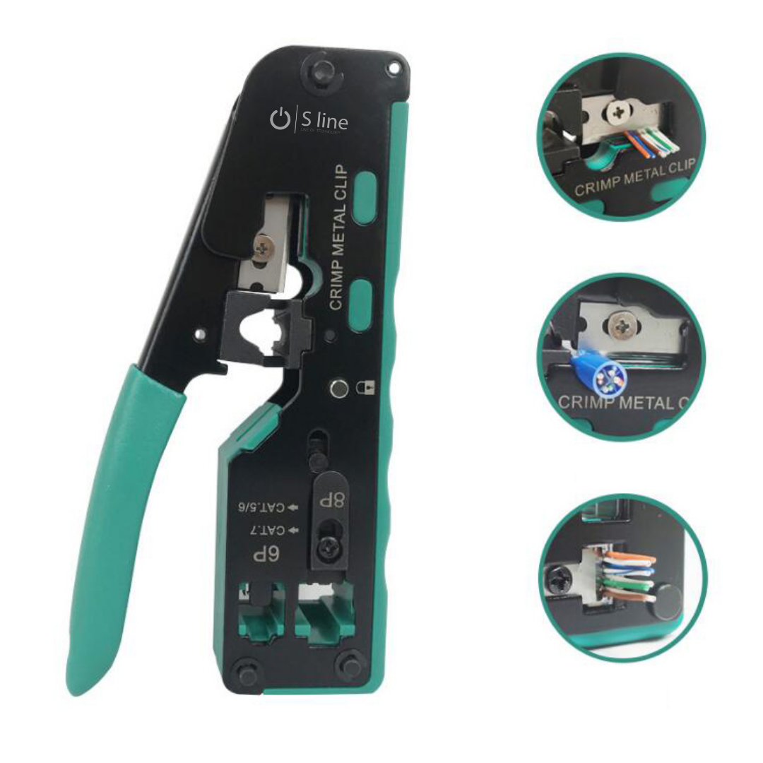 Sline Cat7 Cat6 Cat6a Cat5 Rj45 Rj11 Sıkma Pensesi