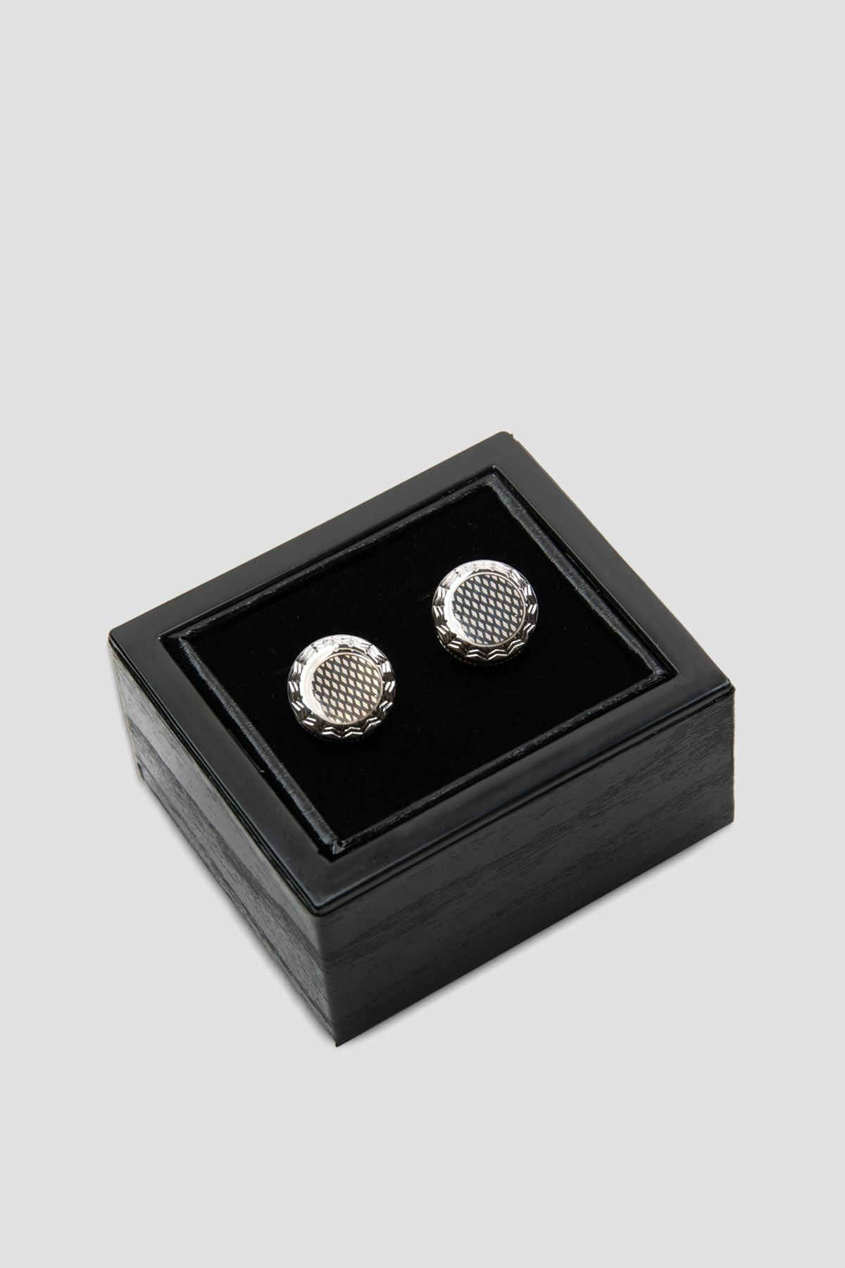 Abbate 98511 Silver Silver Erkek Kol Düğmesi