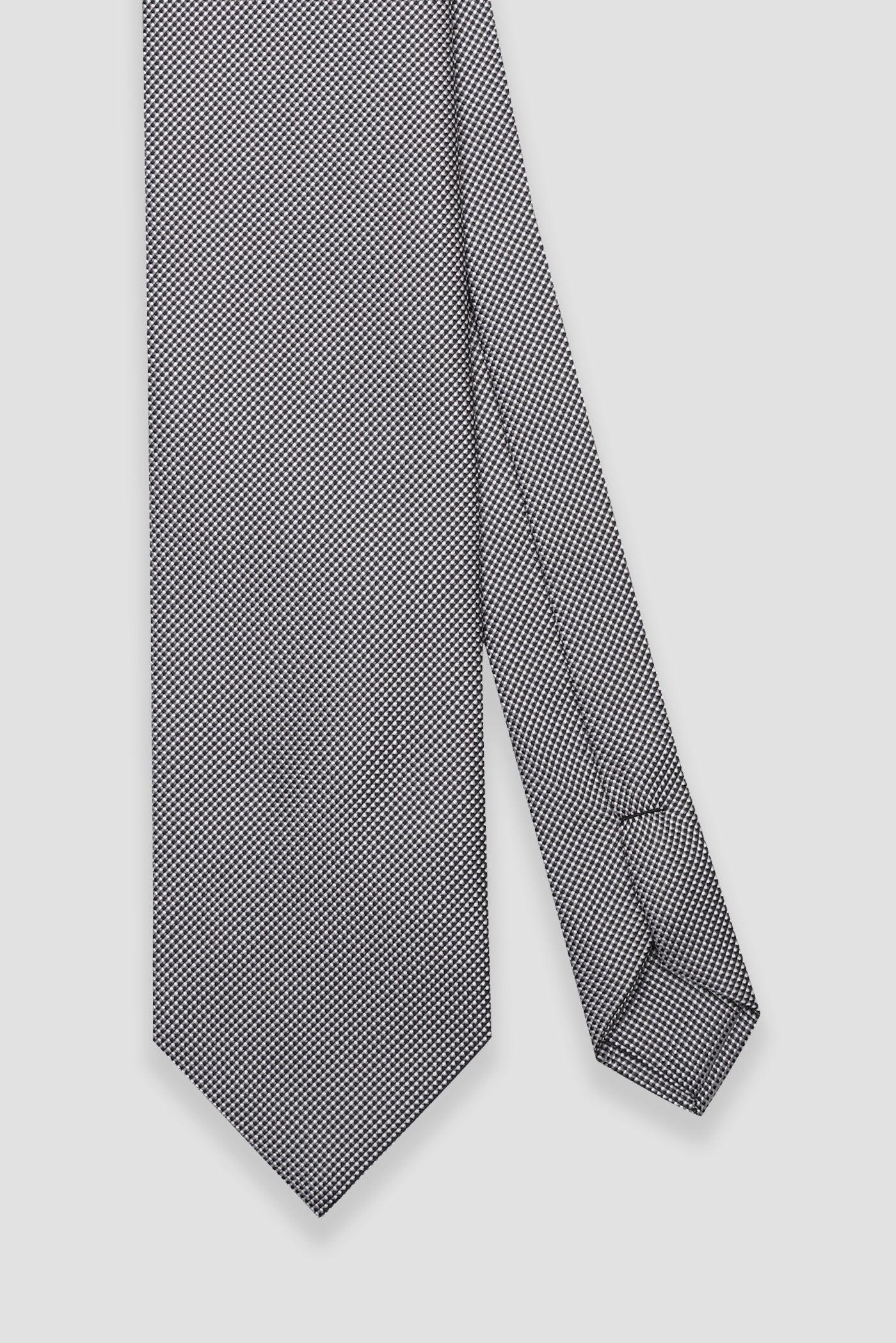 Abbate Kravat 8 cm Mikrofiber Polyester Açık Gri Erkek Desenli Kravat