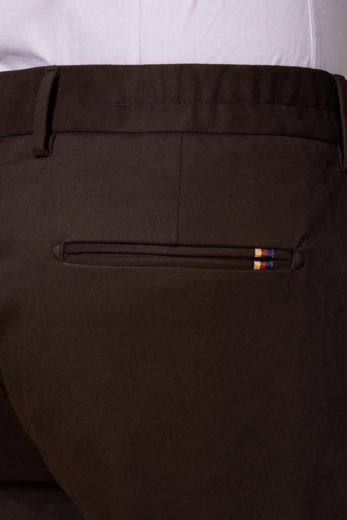 Abbate Prime Chino Poplin Stretch Pamuk Karışımlı Modern Fit Kahverengi Erkek Düz Pantolon