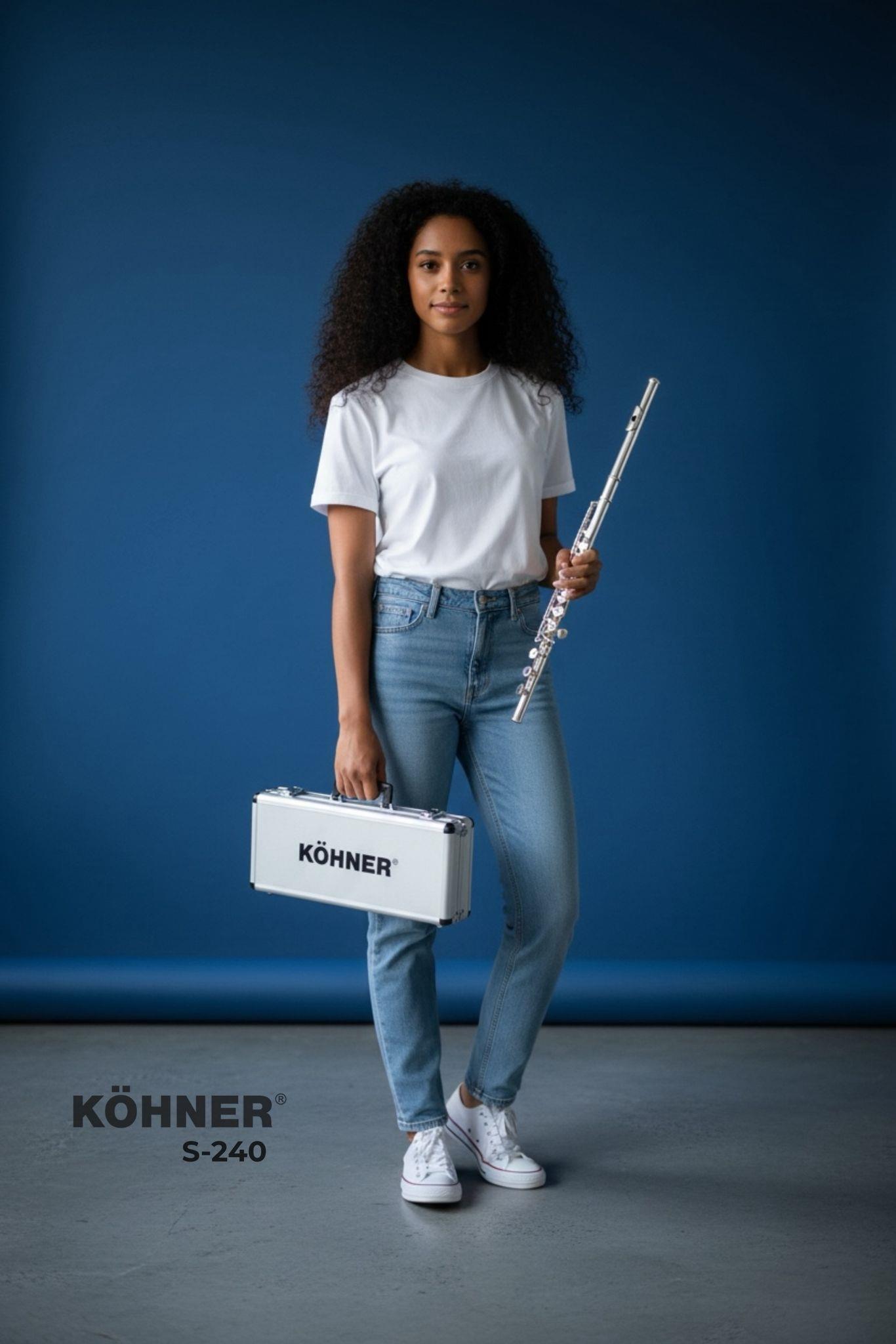 KÖHNER S-240 Gümüş Yan Flüt | Kökey Müzik