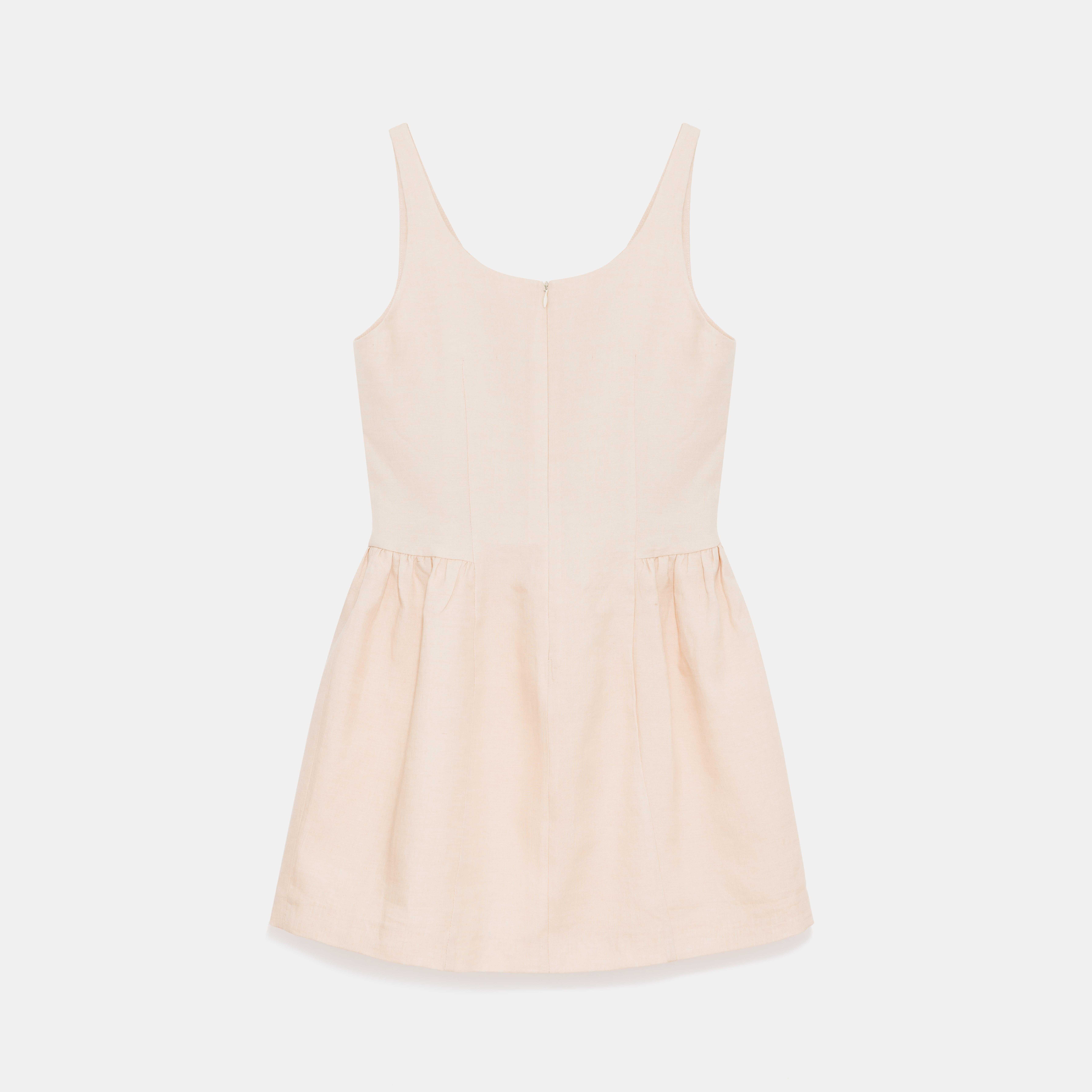 Beige Linen Dress