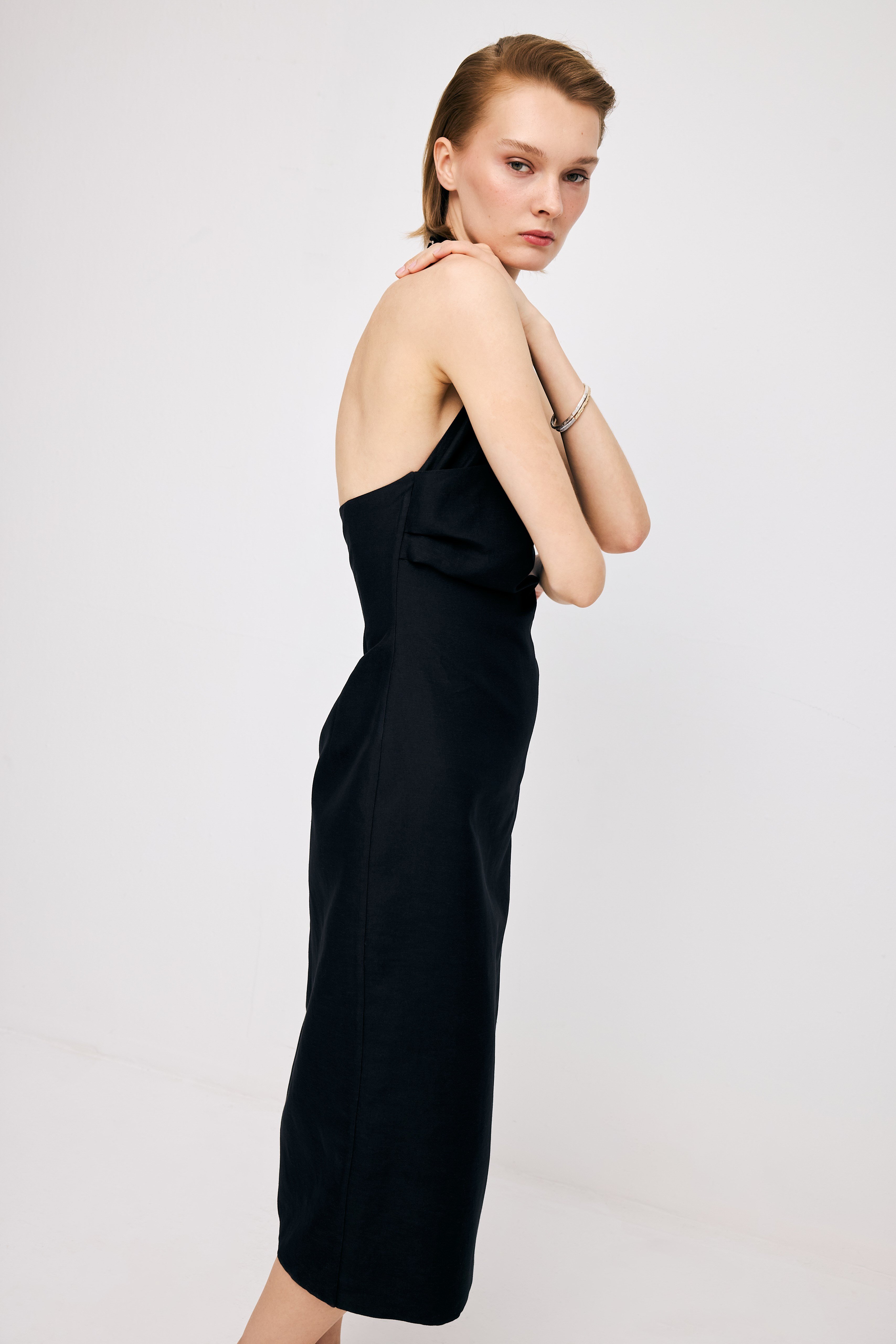 Black V Neck Dress