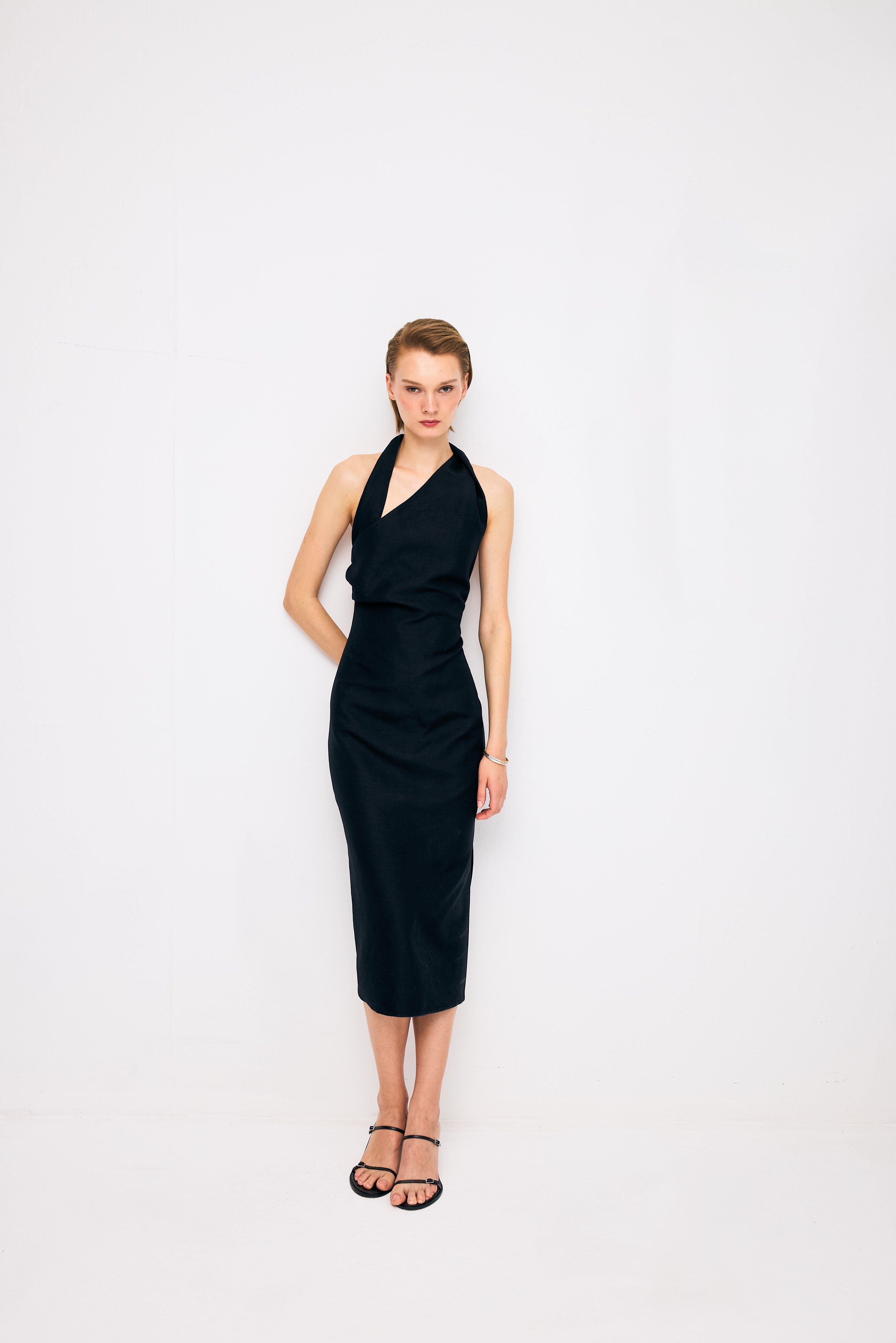 Black V Neck Dress