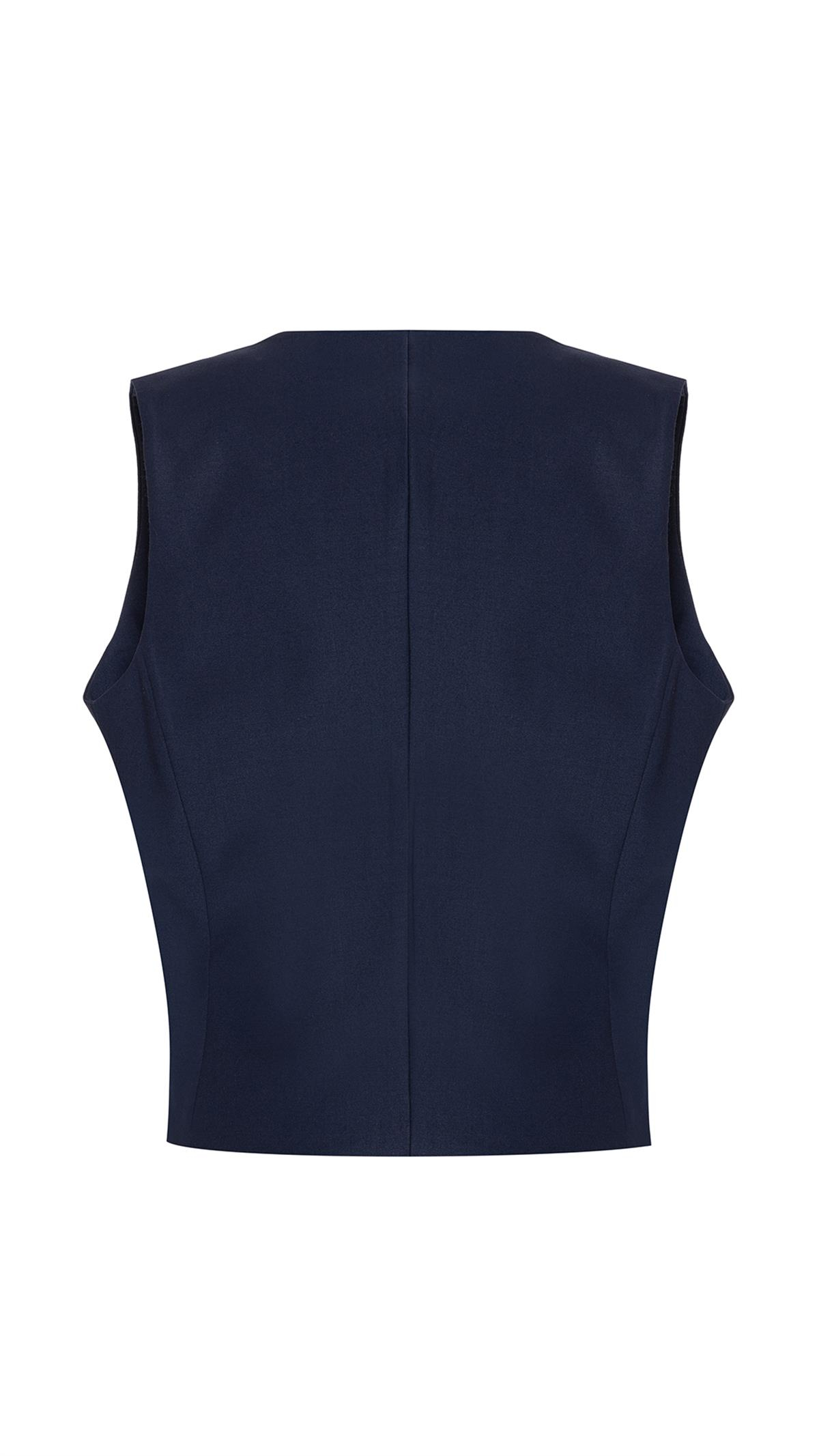 Dark Blue Wool Vest