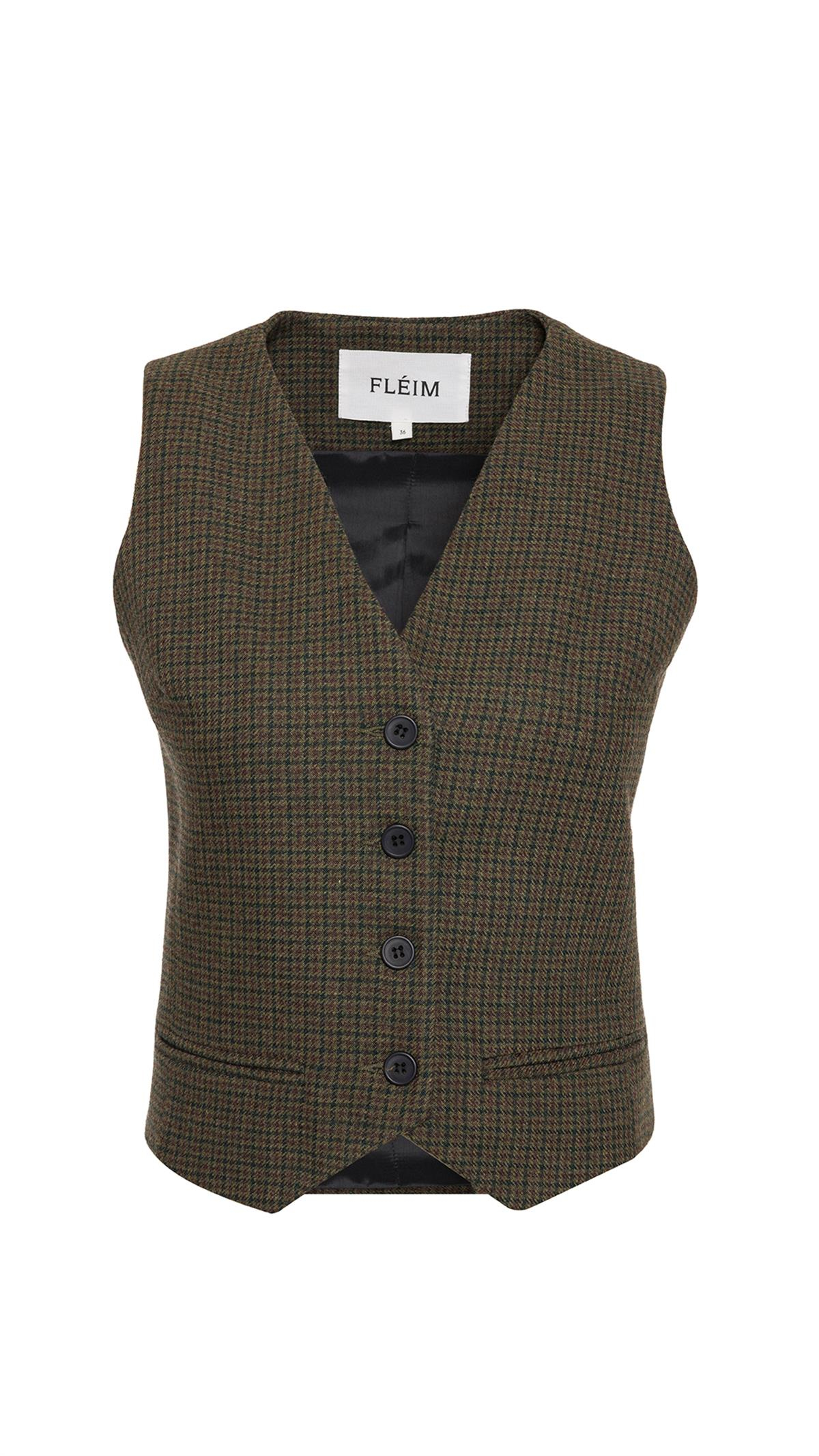 Green Wool Vest