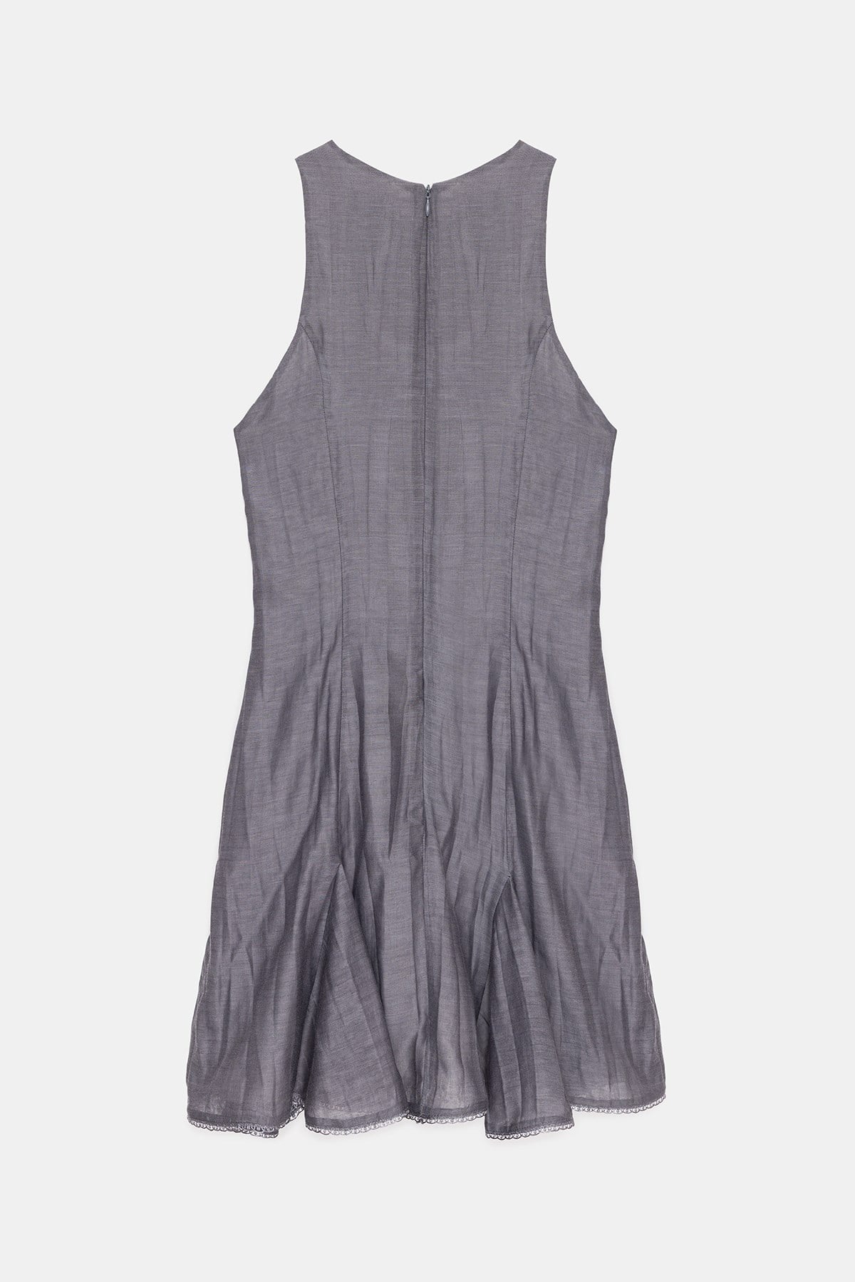 Grey Silk Cotton Dress