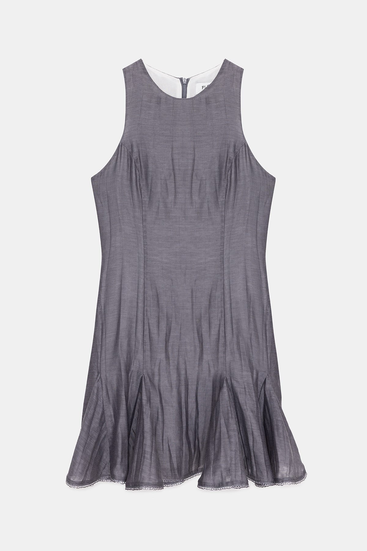 Grey Silk Cotton Dress