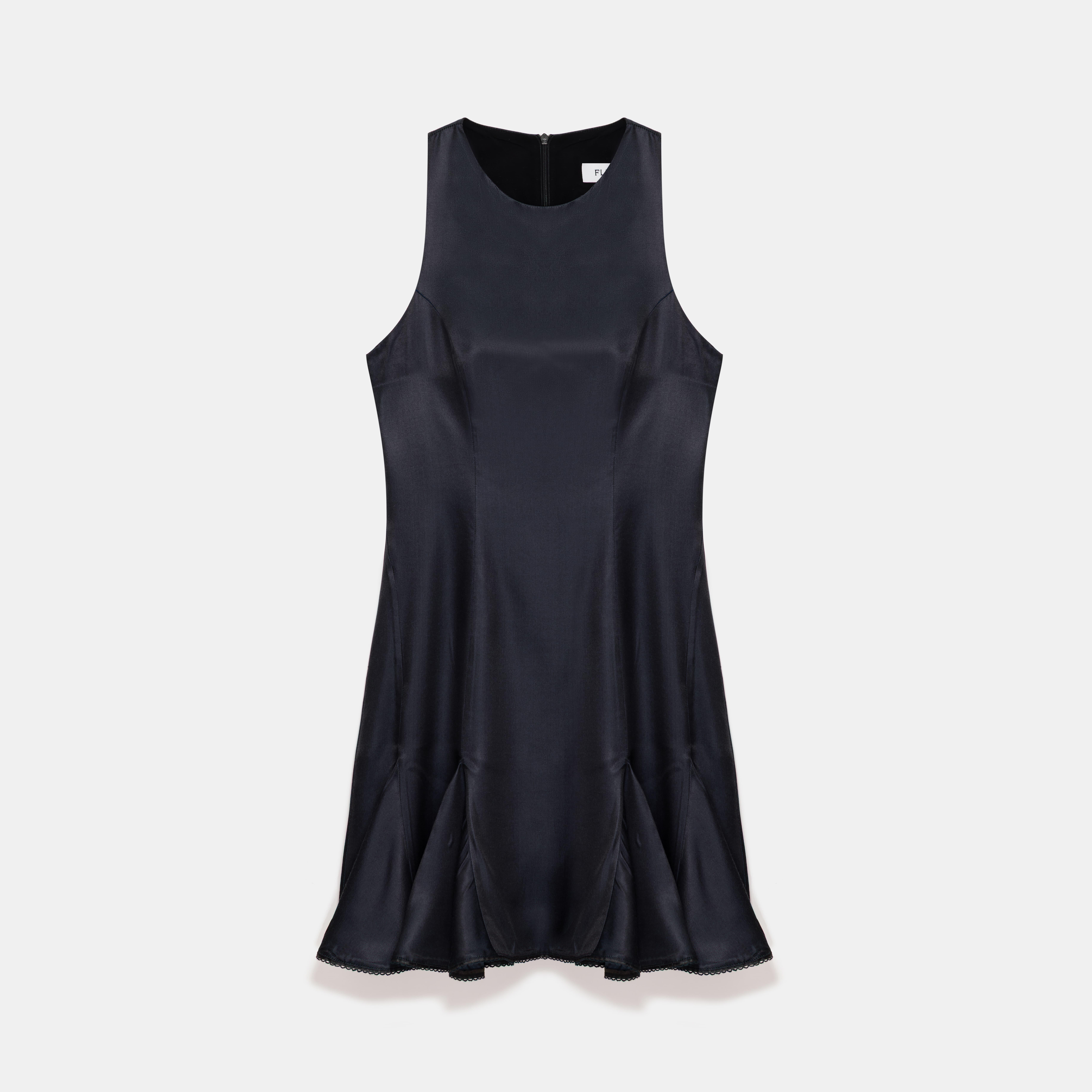 Halter Neck Silk-Cotton Dress