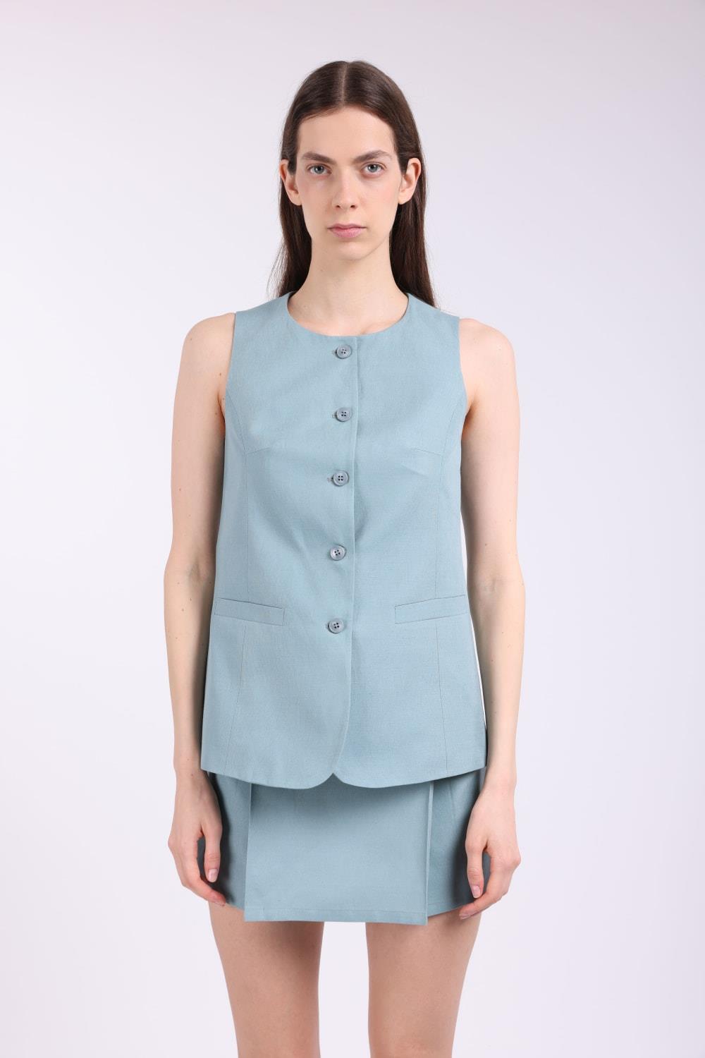 Linen Mint Short