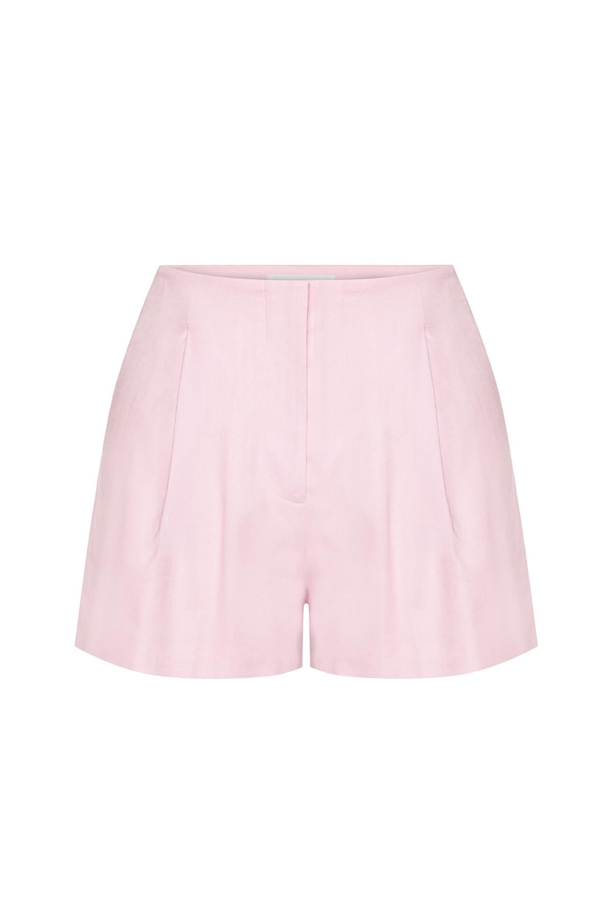 Linen Shorts Pink