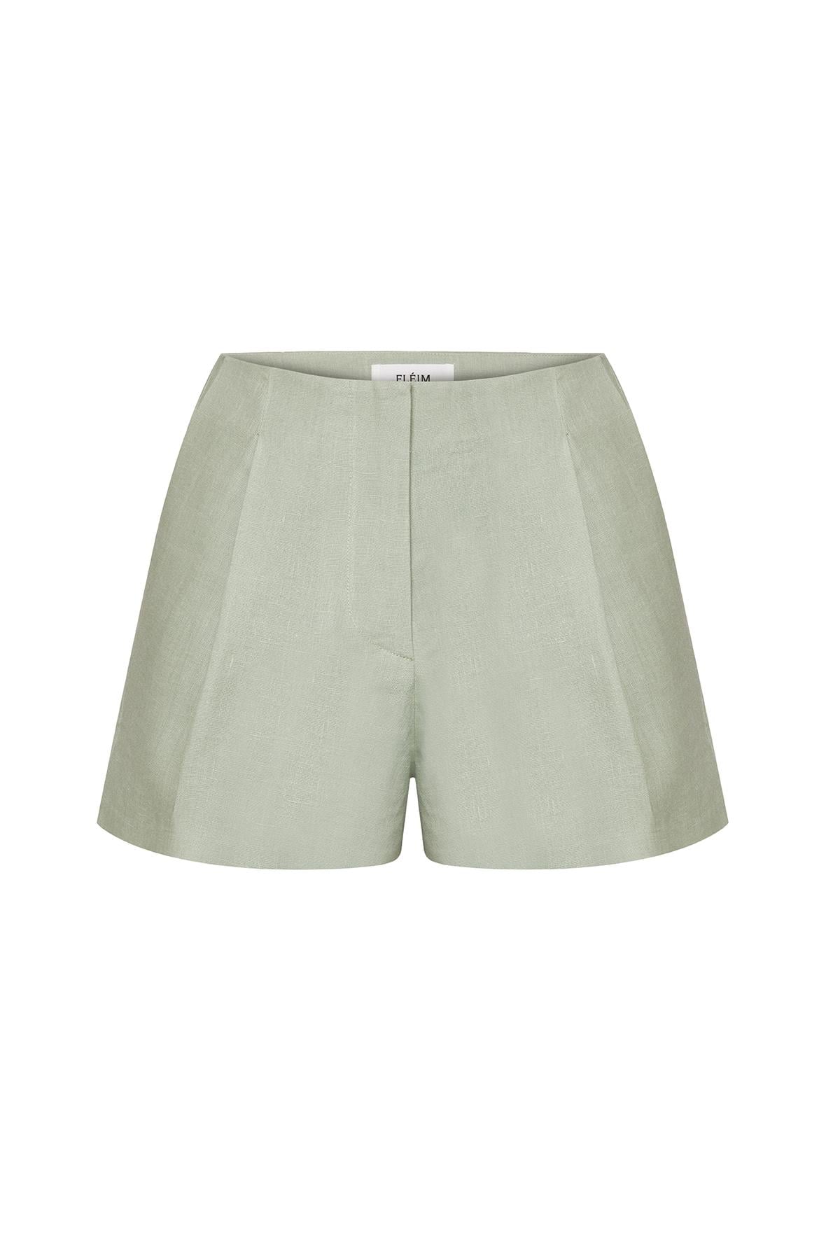Linen Shorts Sage
