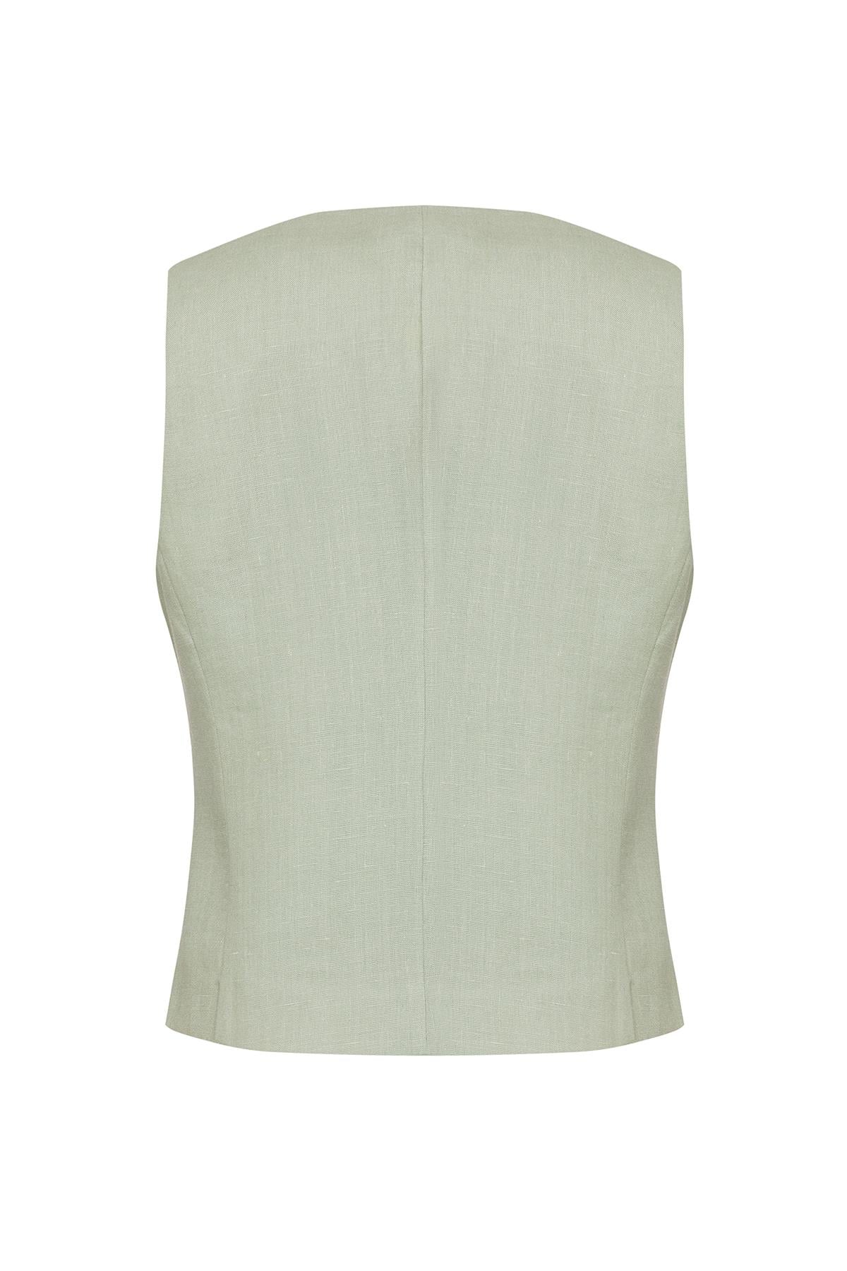 Linen Vest Sage