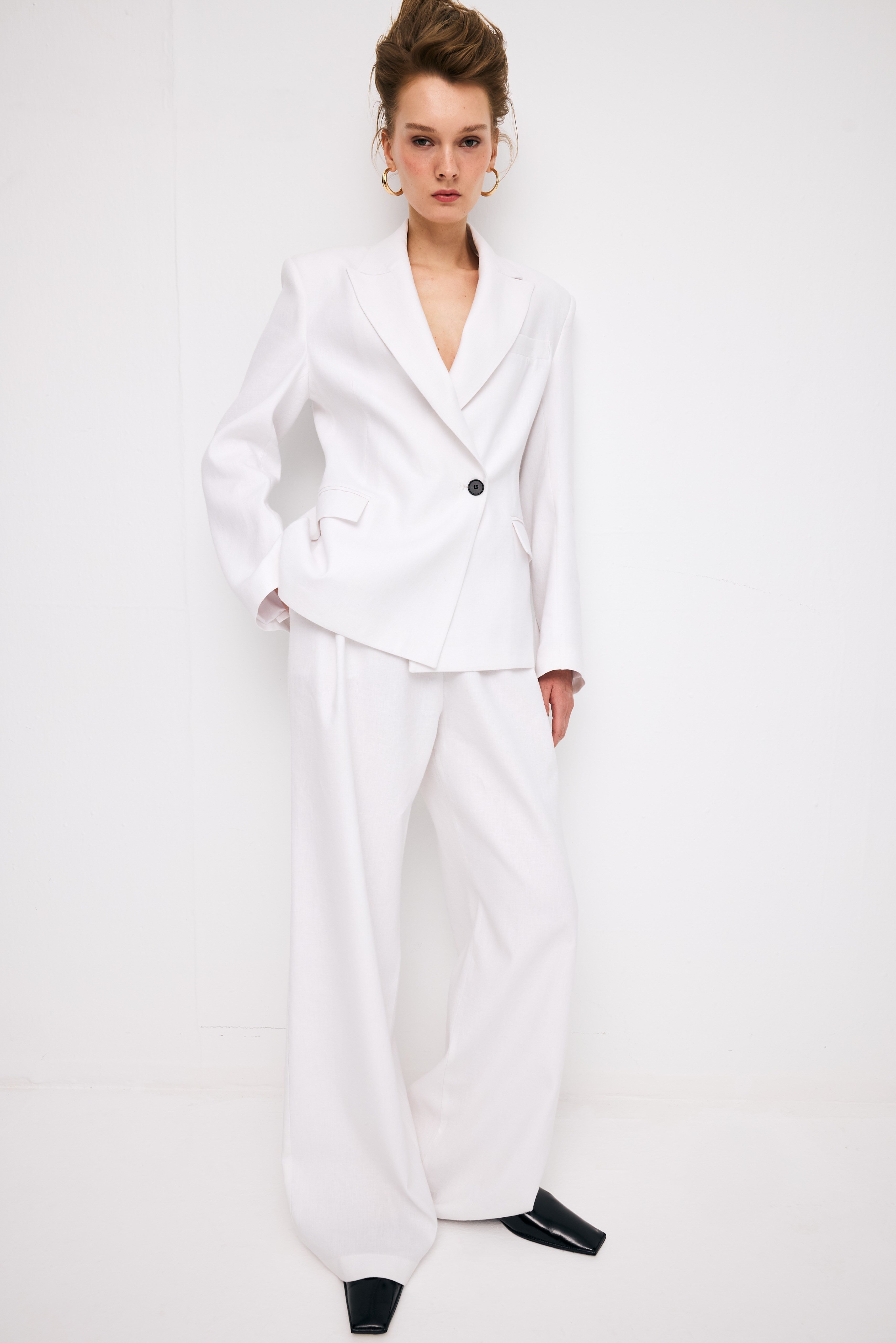Linen White  Suit