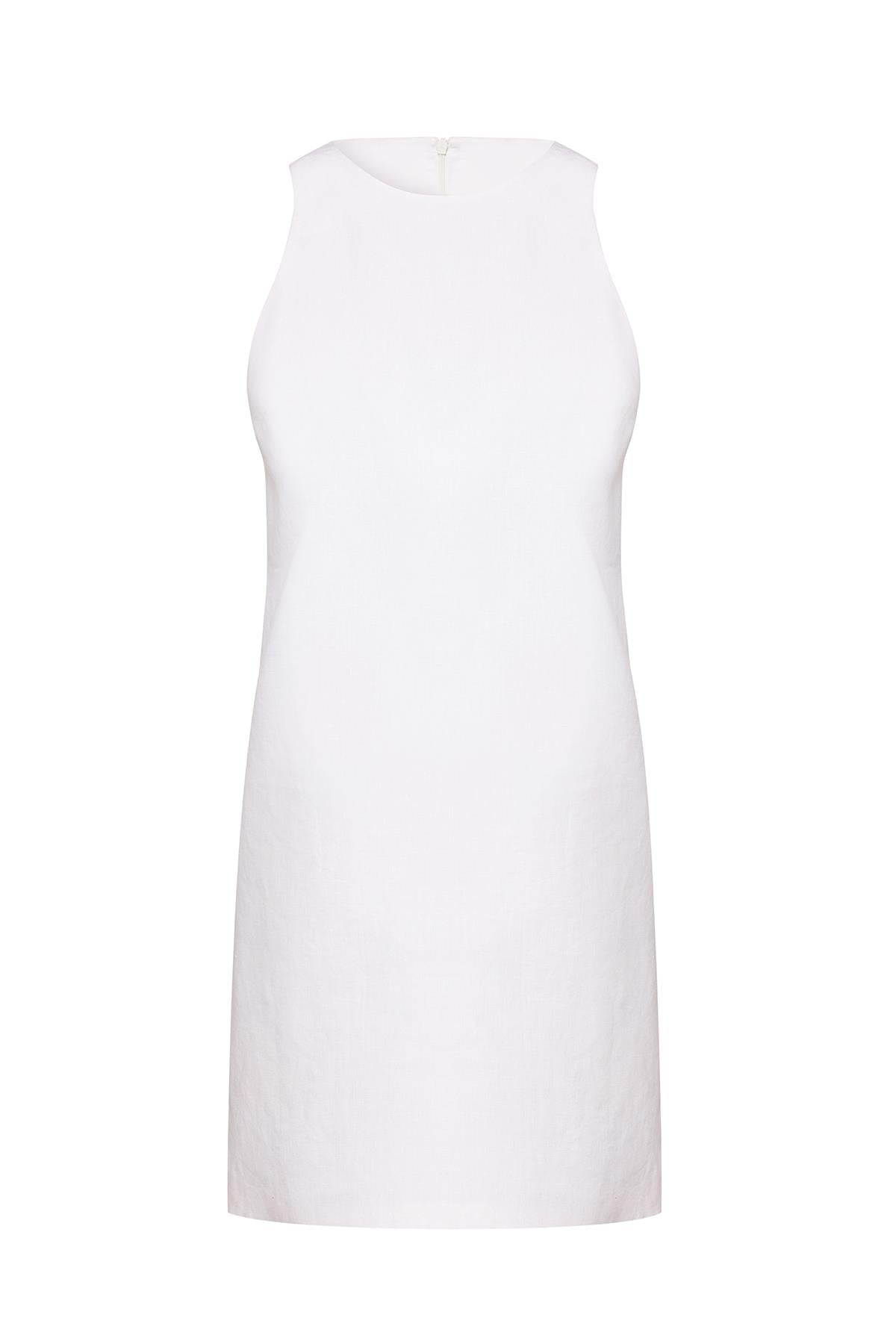 Mini Linen Dress White