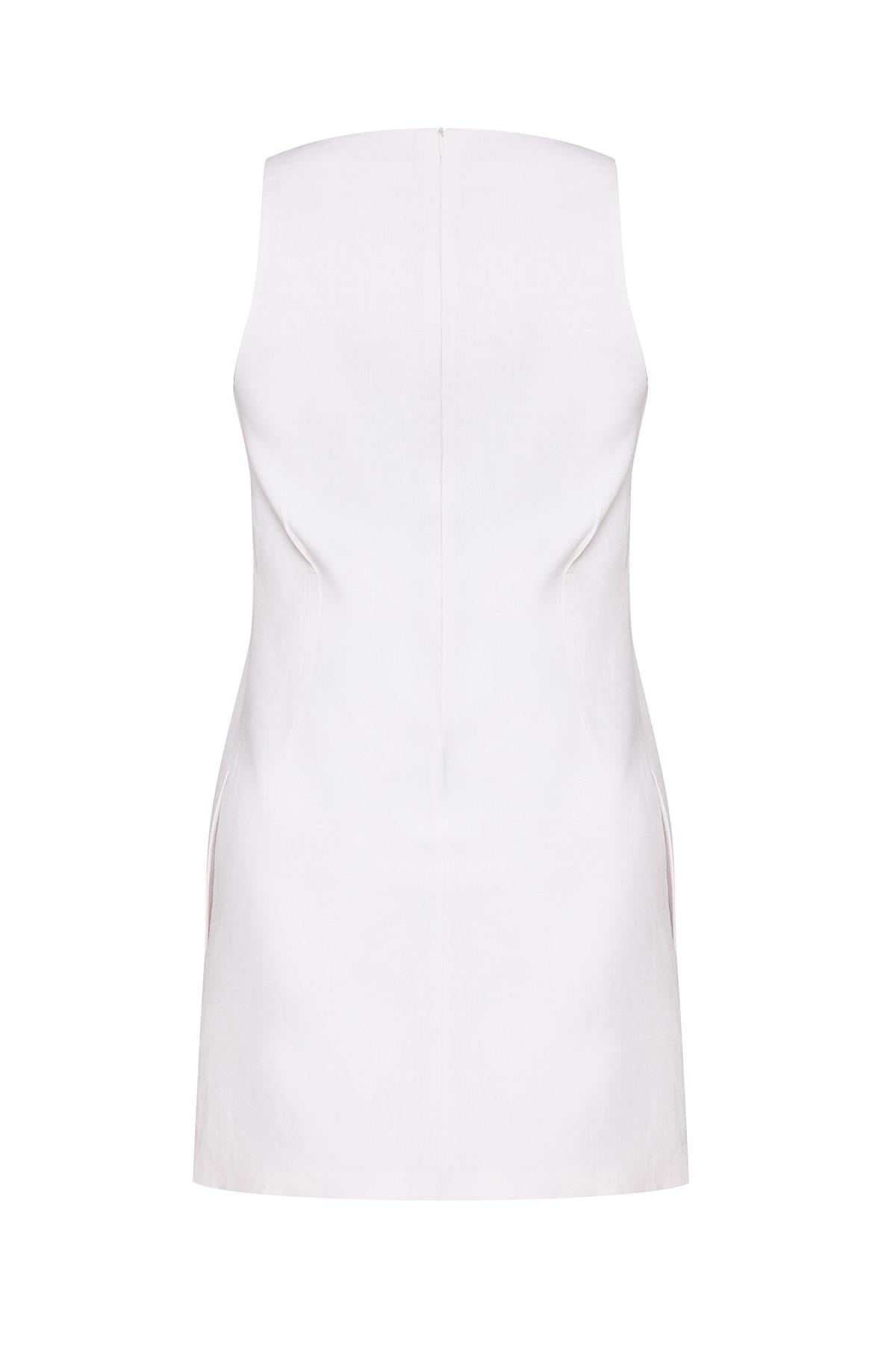 Mini Linen Dress White