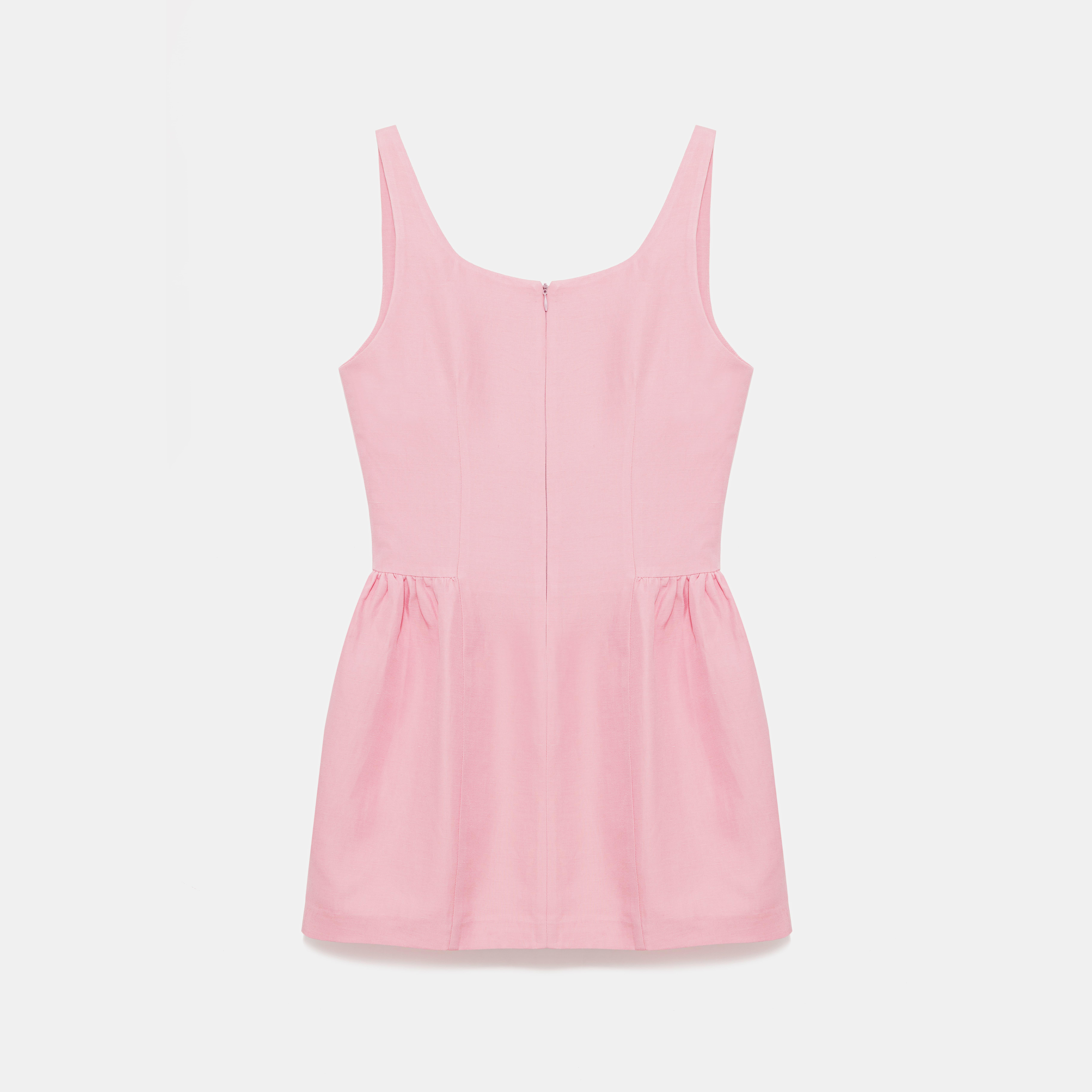Pink Linen Dress