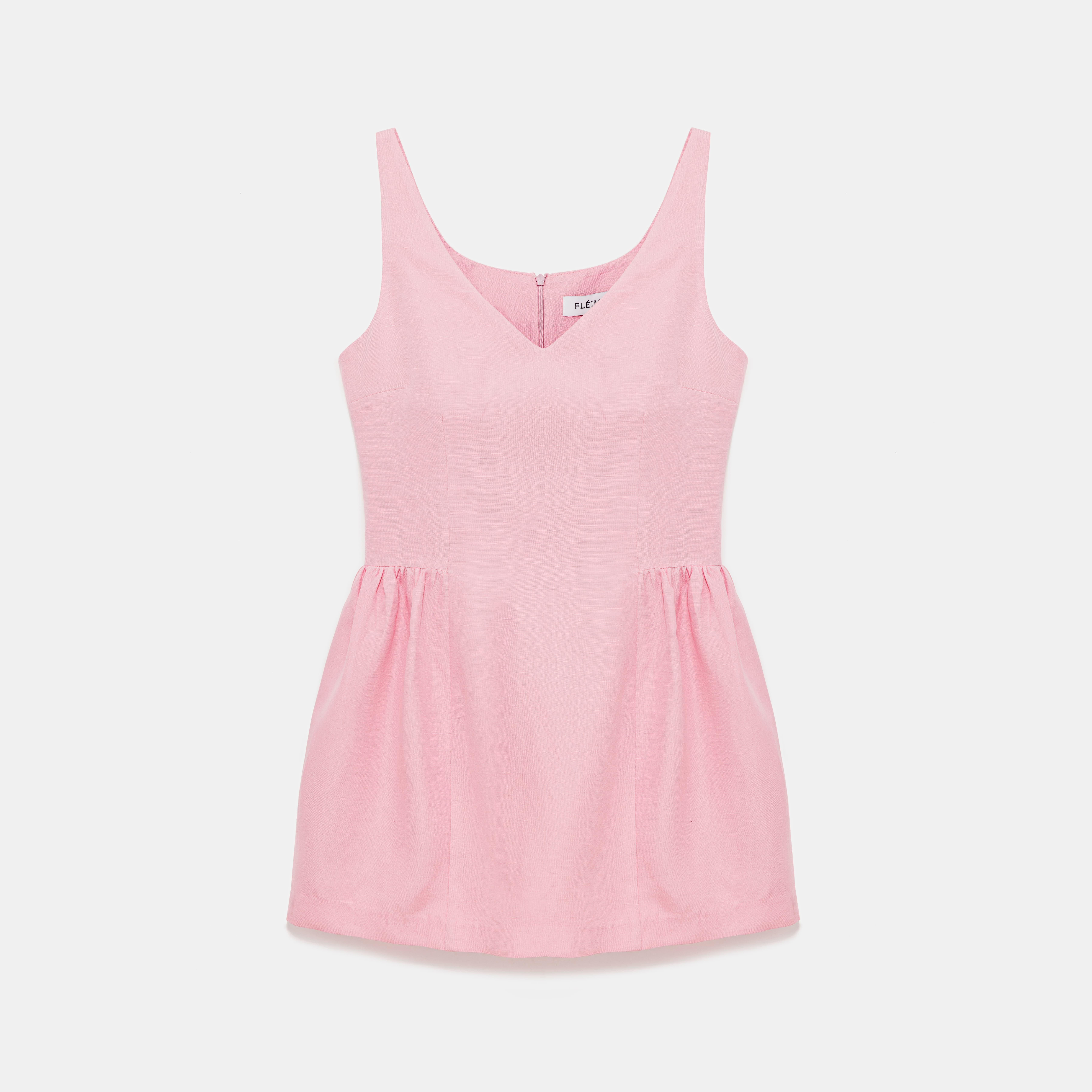 Pink Linen Dress