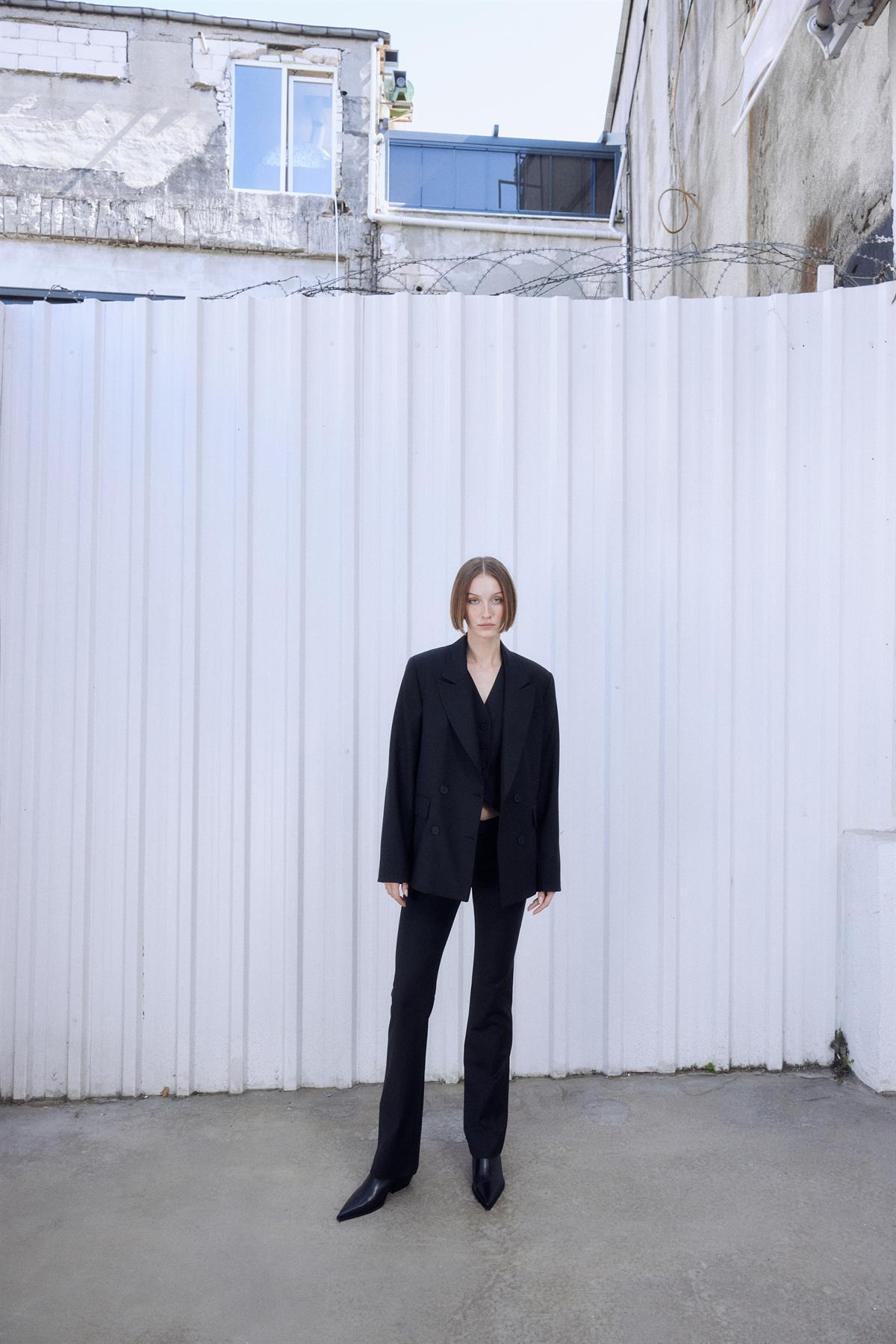Slim Leg Black Pants