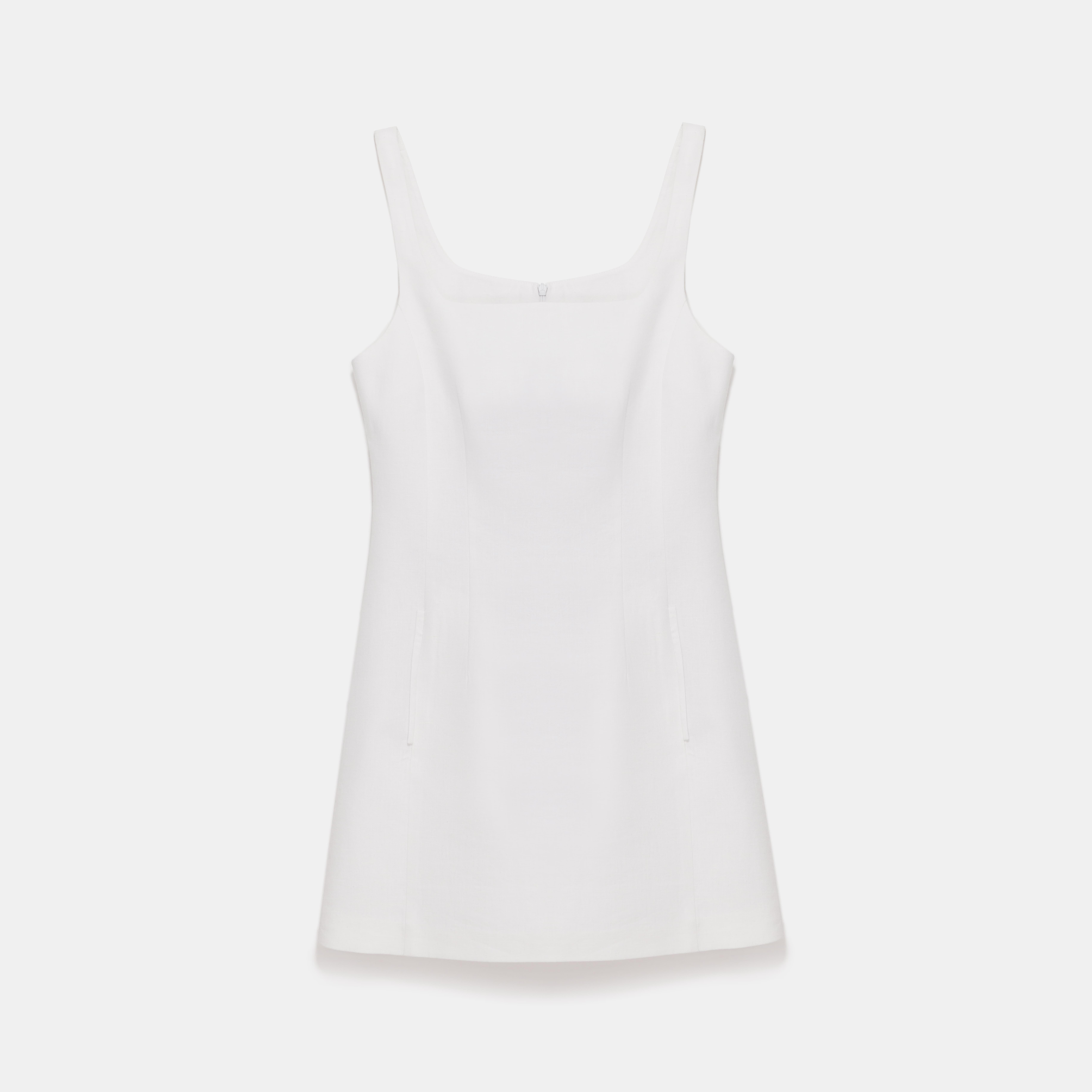 Square Neck White Dress