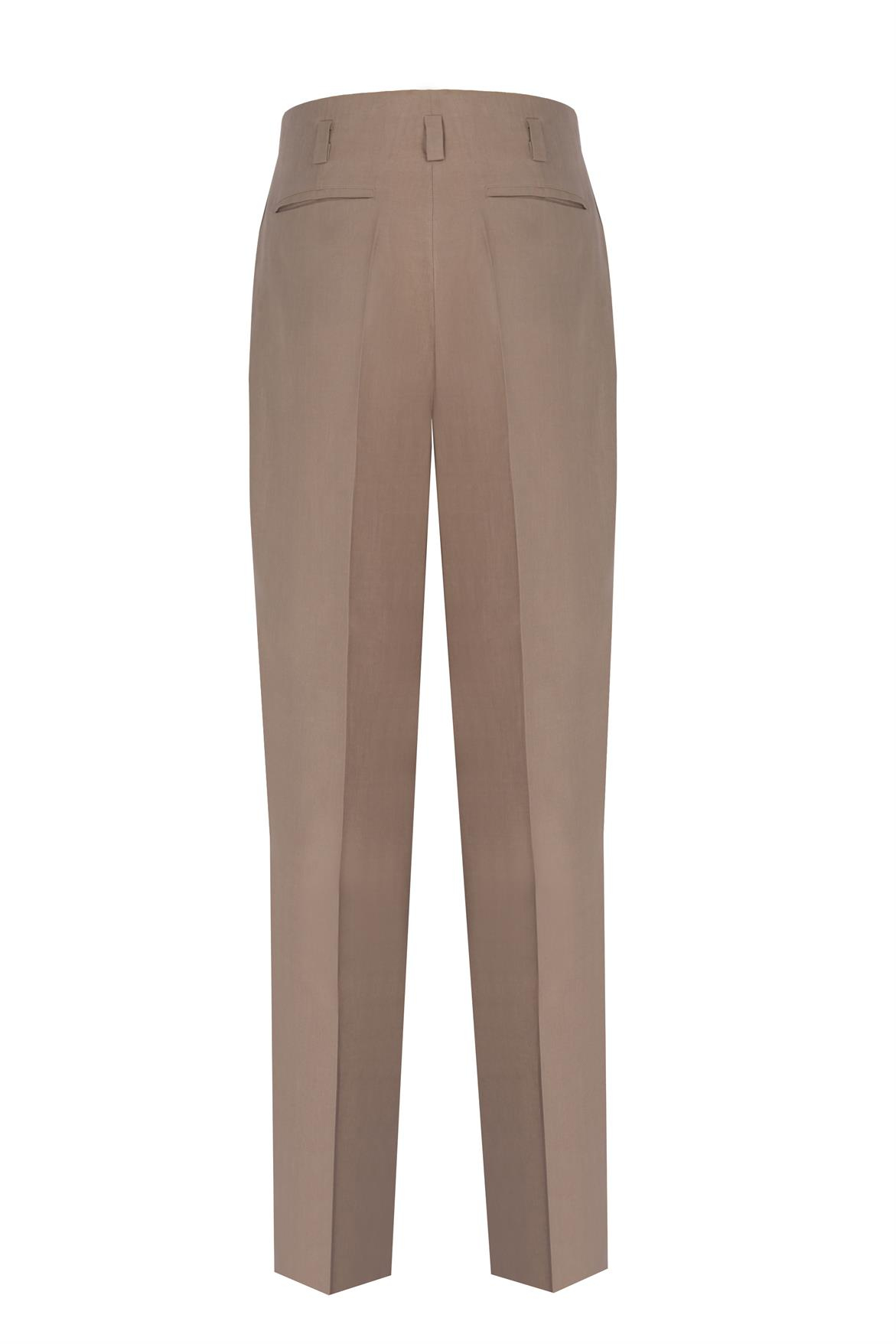 Taupe Oversize Linen Pants
