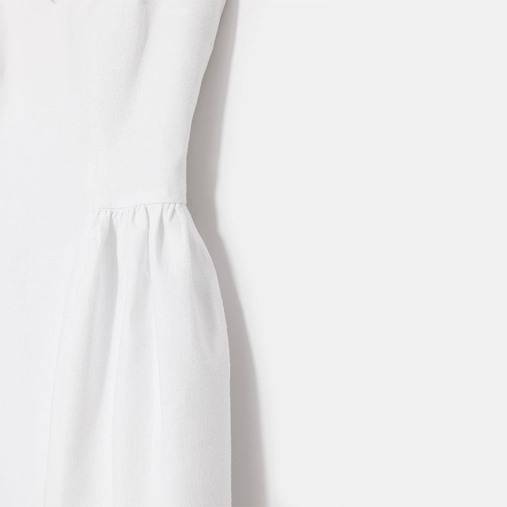 White Linen Dress