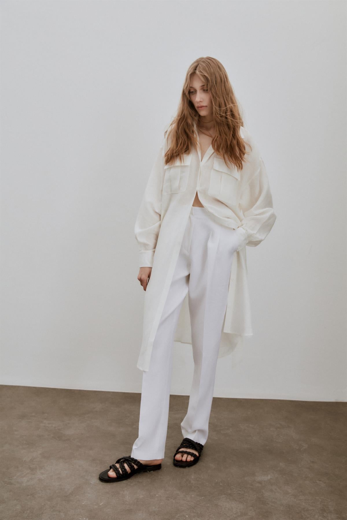 White Linen Shirt Dress