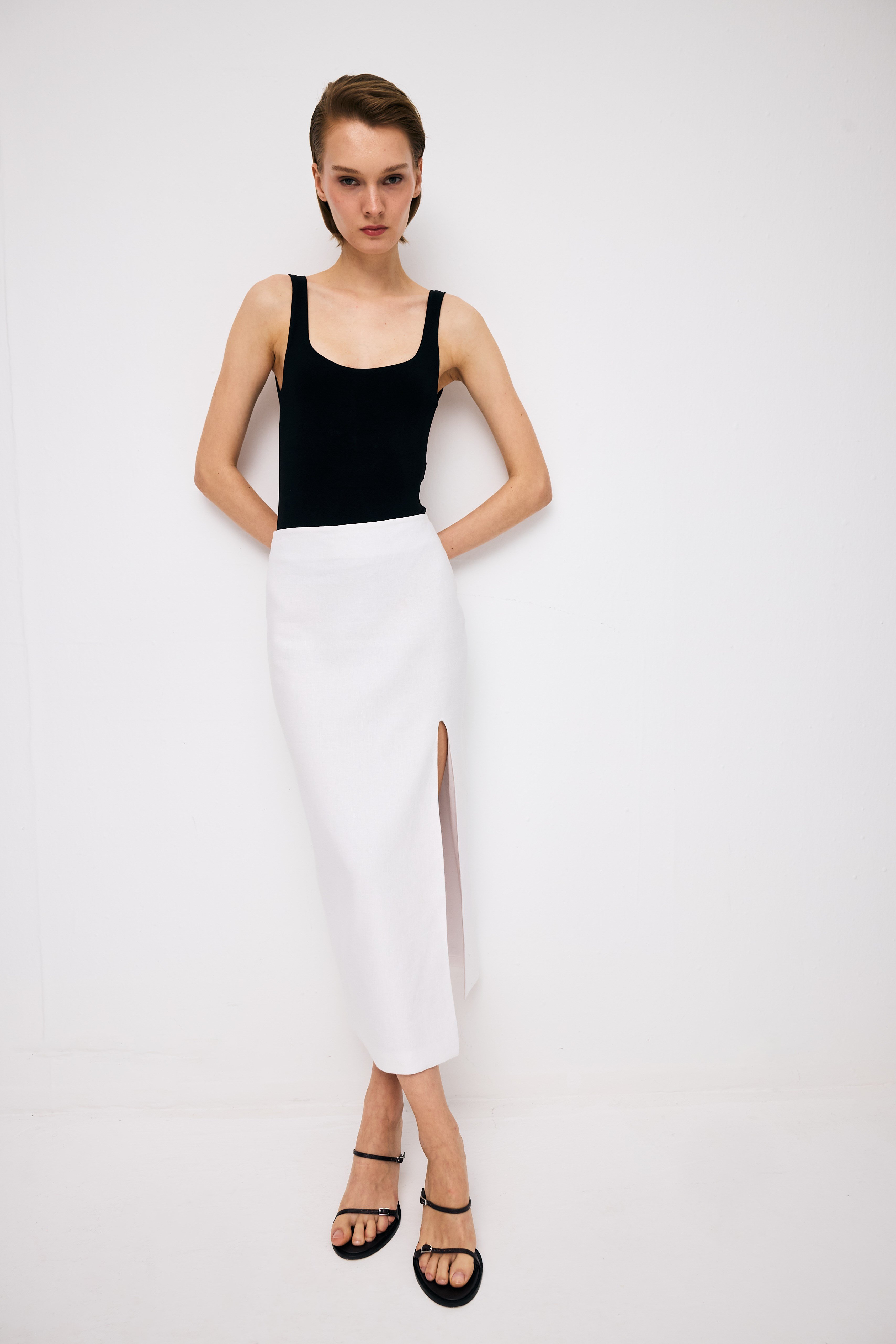White Midi Skirt