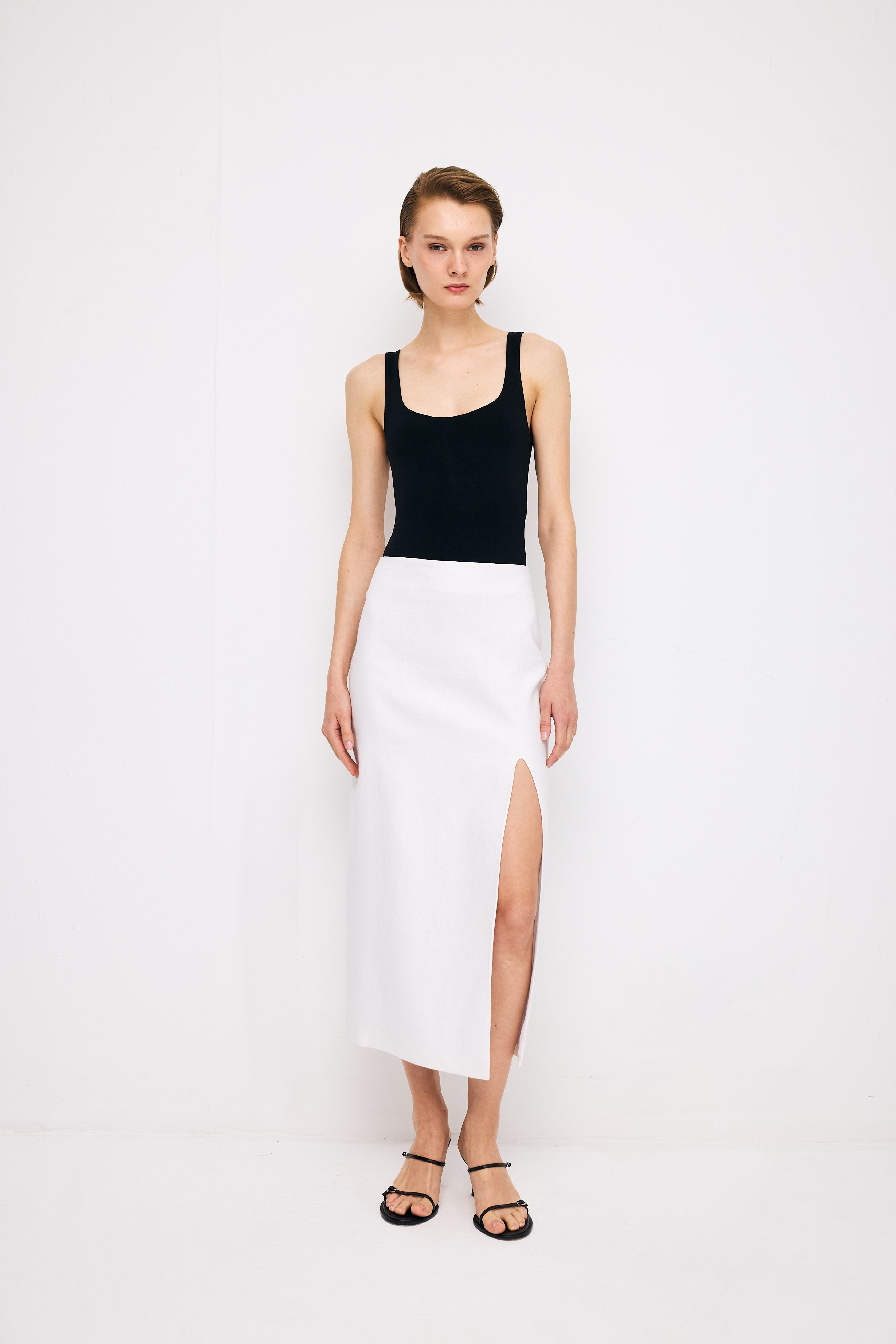 White Midi Skirt