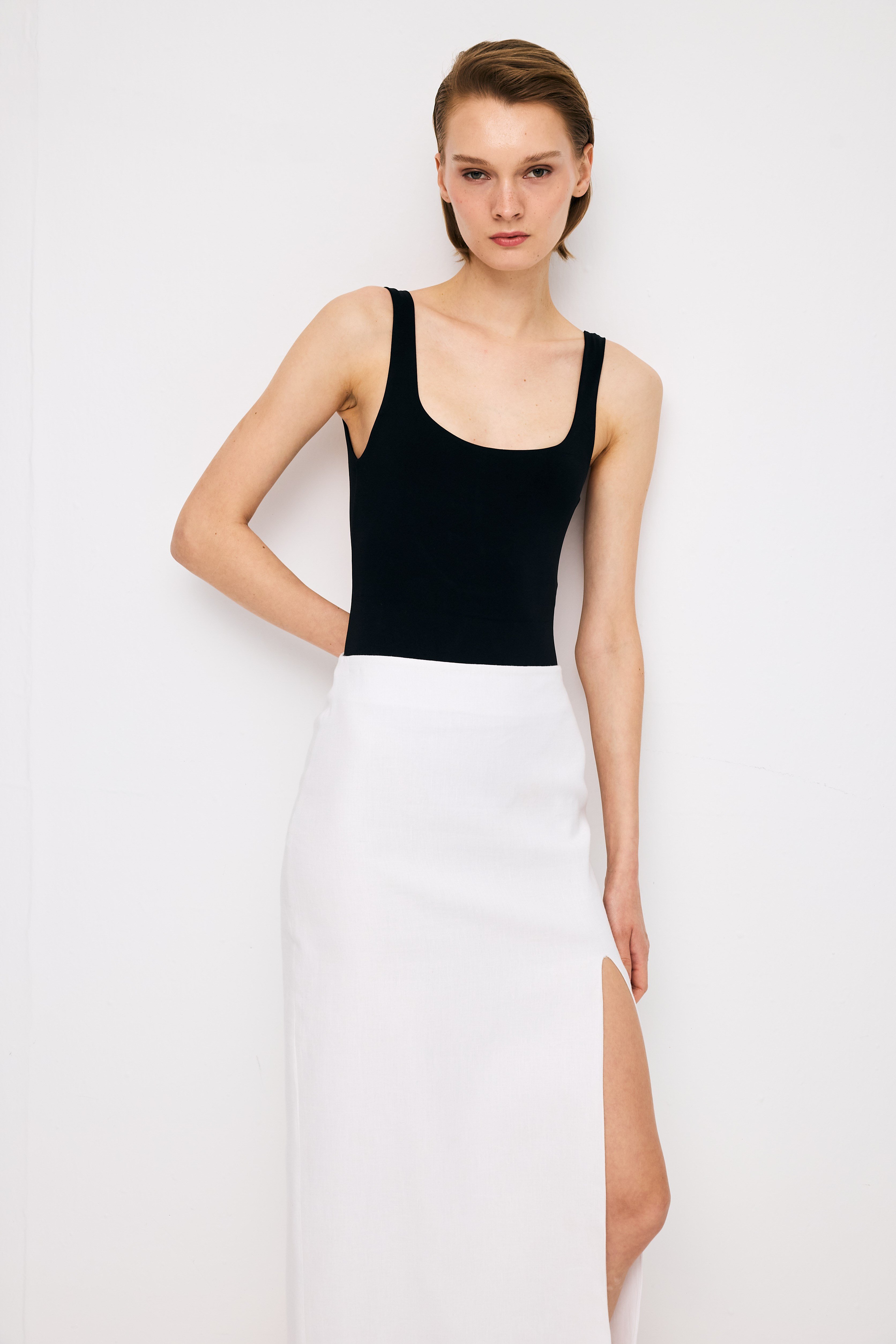 White Midi Skirt