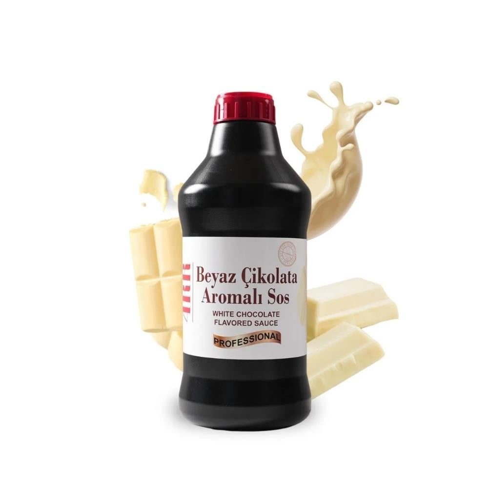 4RR Beyaz Çikolata Aromalı Sos – İçecek, Tatlı ve Pasta Kullanımı İçin 2,5 Kg