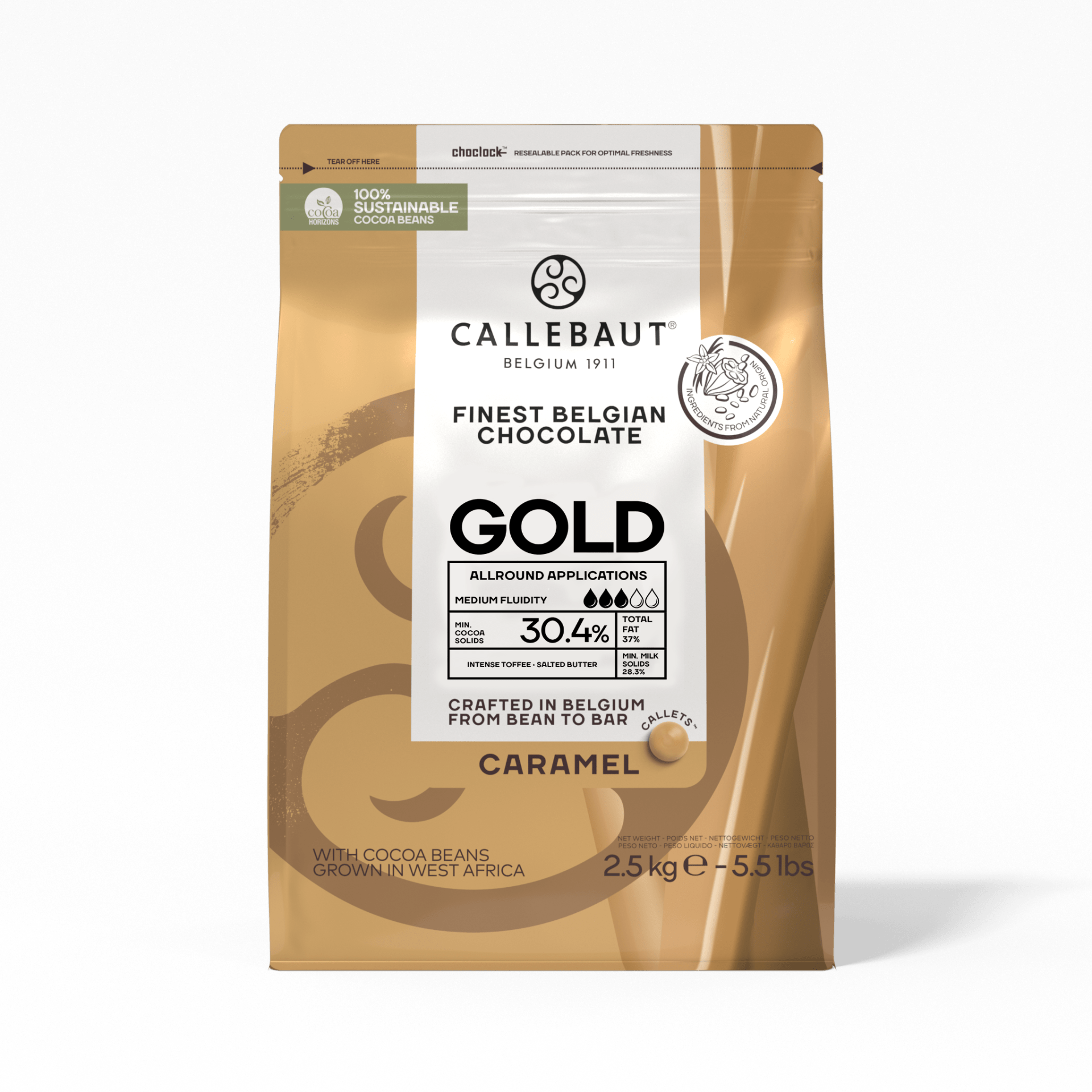 Callebaut Gold Karamel Drop Çikolata 2,5 Kg