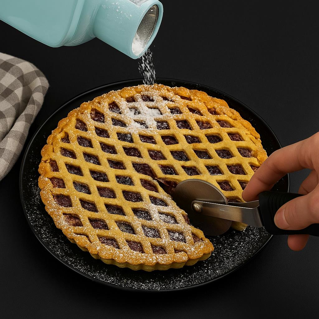 Dekor Hamur Şablonu 30 cm – Lattice (Petek) Desen Pasta, Tart, Kurabiye Dekorasyon Kalıbı