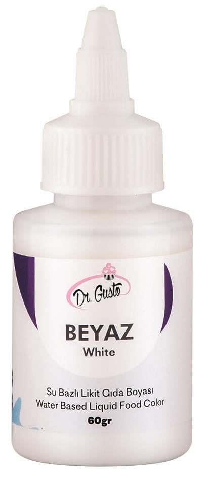 Dr.Gusto Su Bazlı Sıvı Gıda Boyası 60gr - Beyaz
