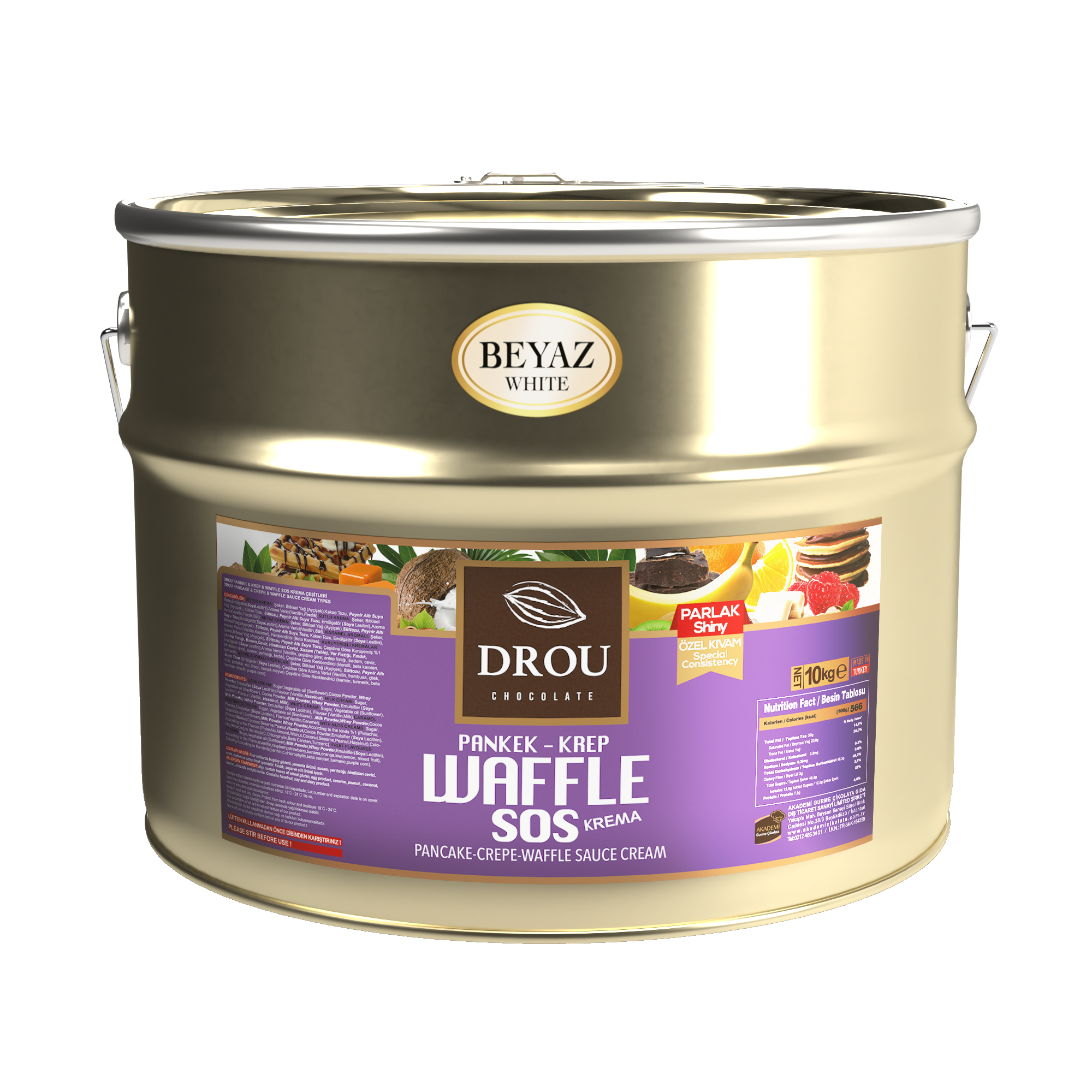 Drou Beyaz Eko Waffle & Krep Sosu 10 Kg