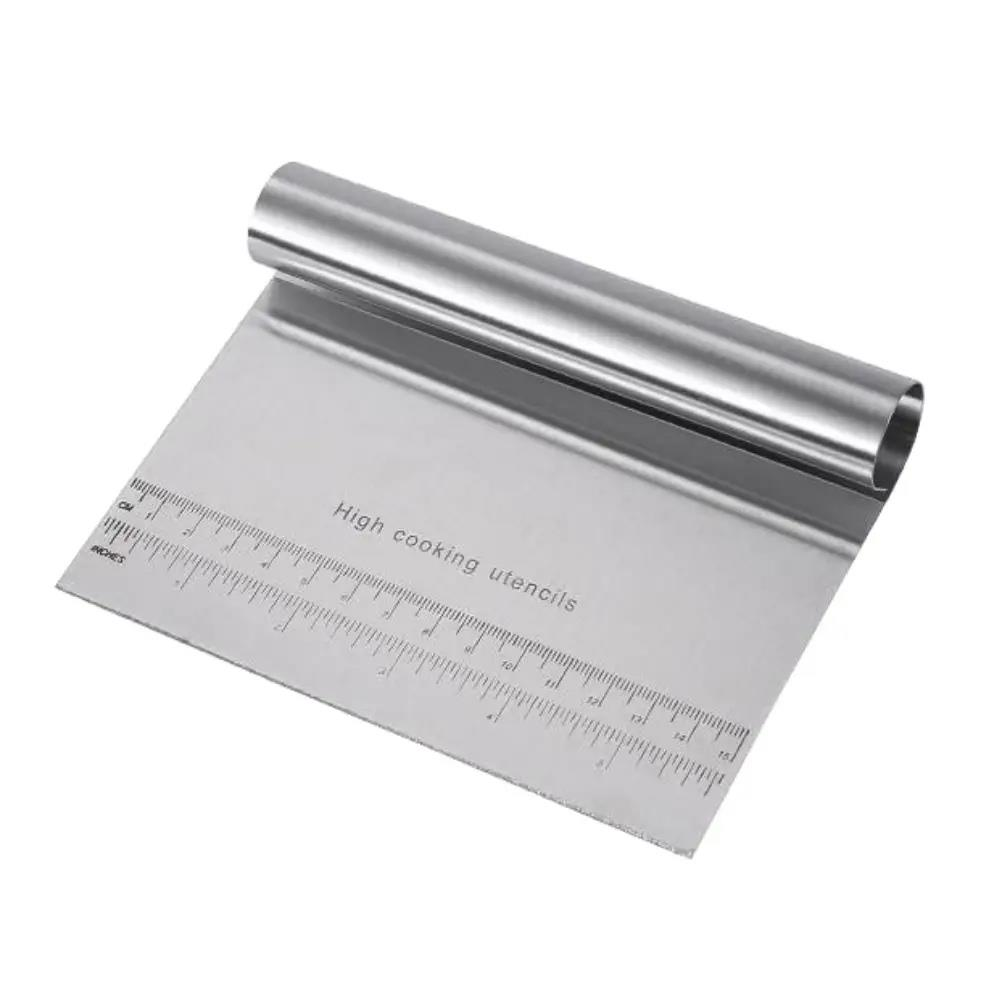 Hamur Kazıyıcı & Kesici 15 cm | 1. Kalite Ölçü Cetvelli Profesyonel Hamur Spatulası