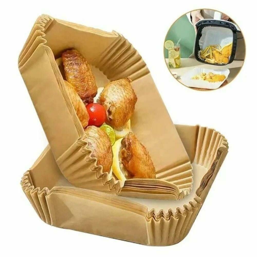 Kare Pişirme Kağıdı Airfry Uyumlu Isıya Dayanıklı 20 Cm 25 Adet