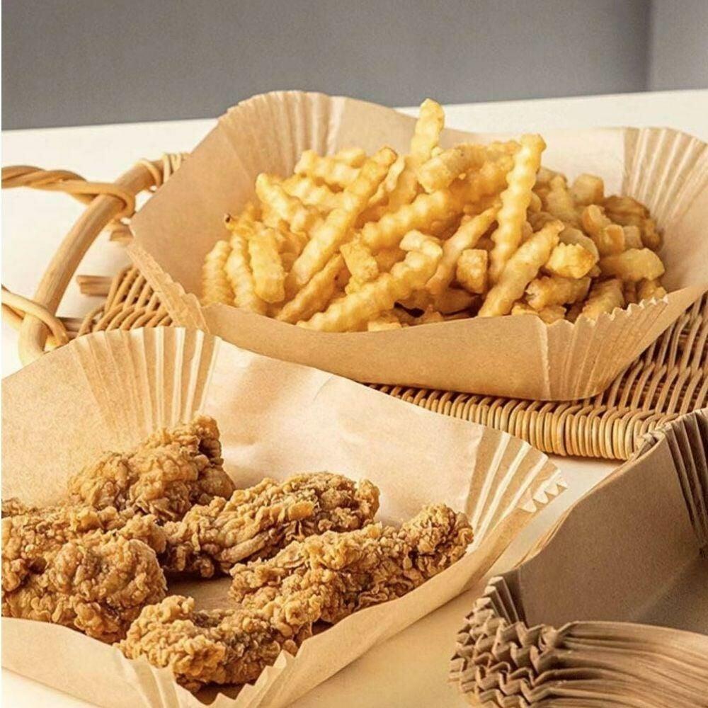Kare Pişirme Kağıdı Airfry Uyumlu Isıya Dayanıklı 20 Cm 25 Adet